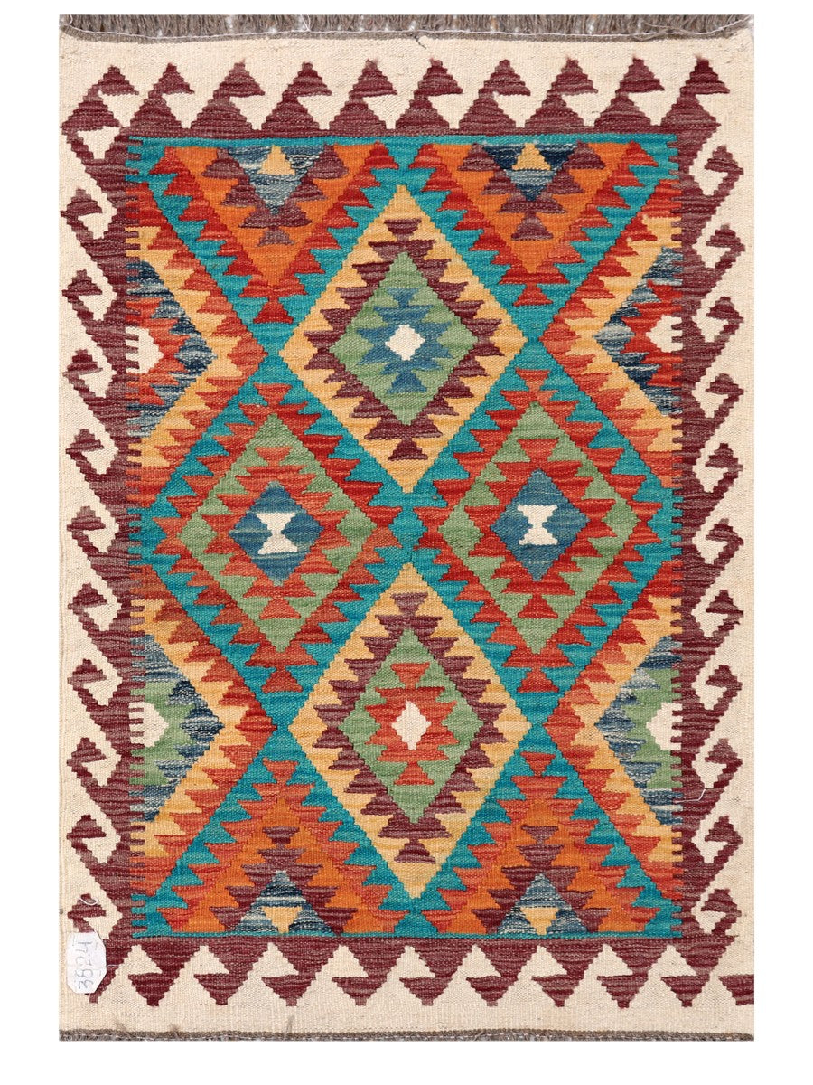 Maimana Afghanistan Kilim Rug - 115 x 78 cm
