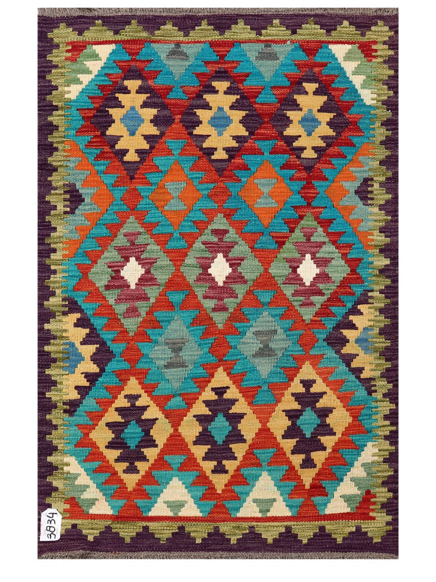 Maimana Afghanistan Kilim Rug - 119 x 78 cm