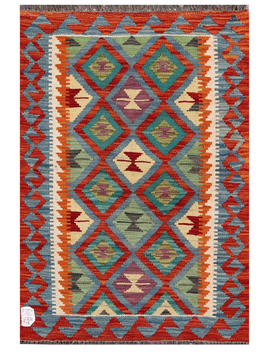 Maimana Afghanistan Kilim Rug - 114 x 77 cm