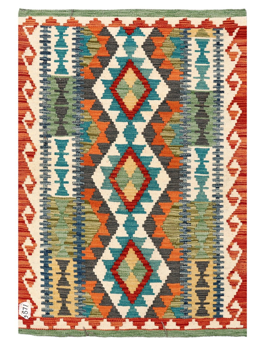Maimana Afghanistan Kilim Rug - 130 x 89 cm