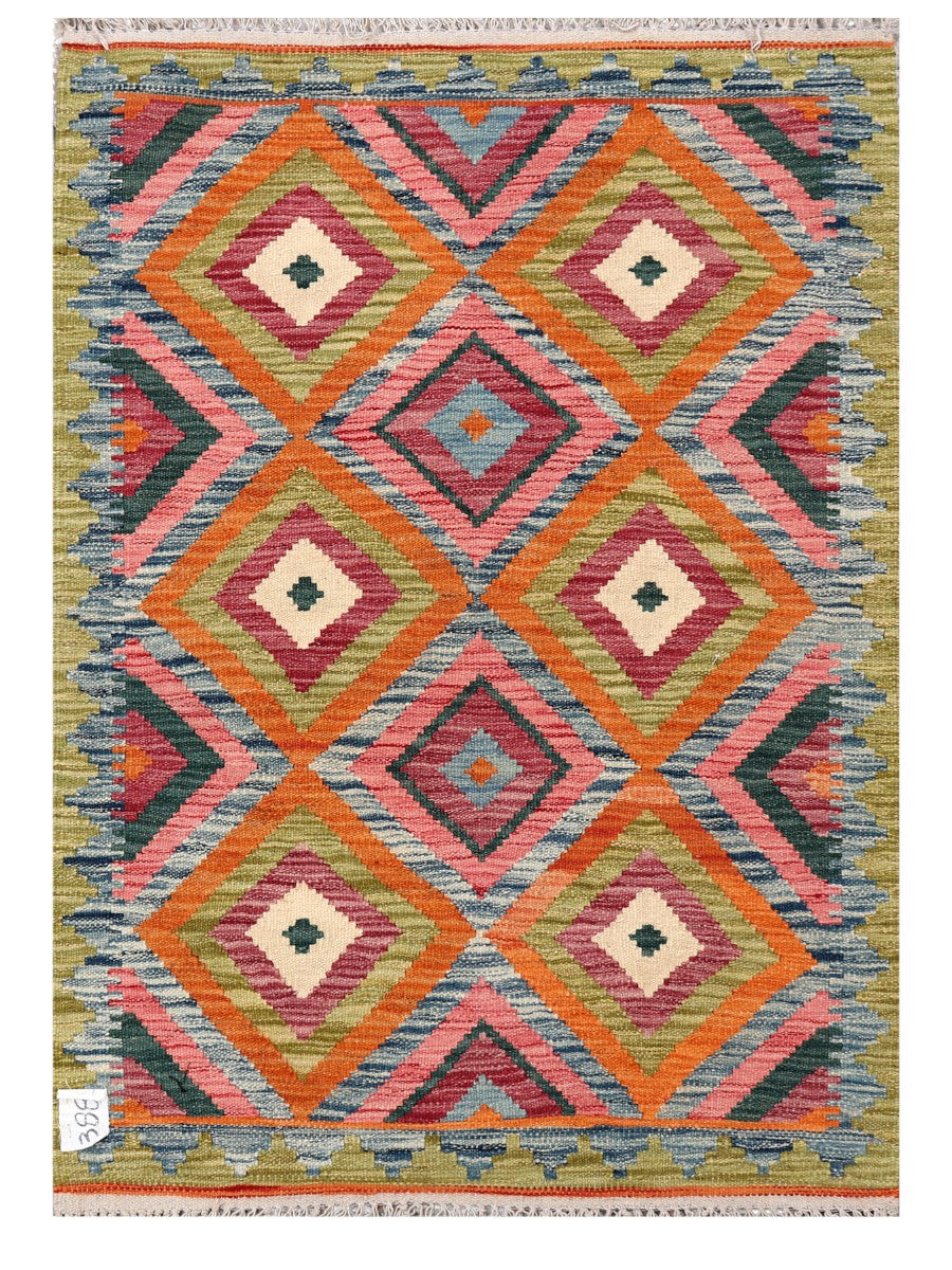 Maimana Afghanistan Kilim Rug - 116 x 82 cm