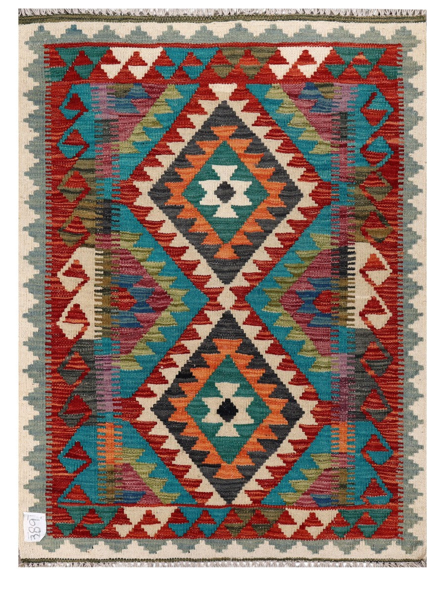 Maimana Afghanistan Kilim Rug - 115 x 84 cm