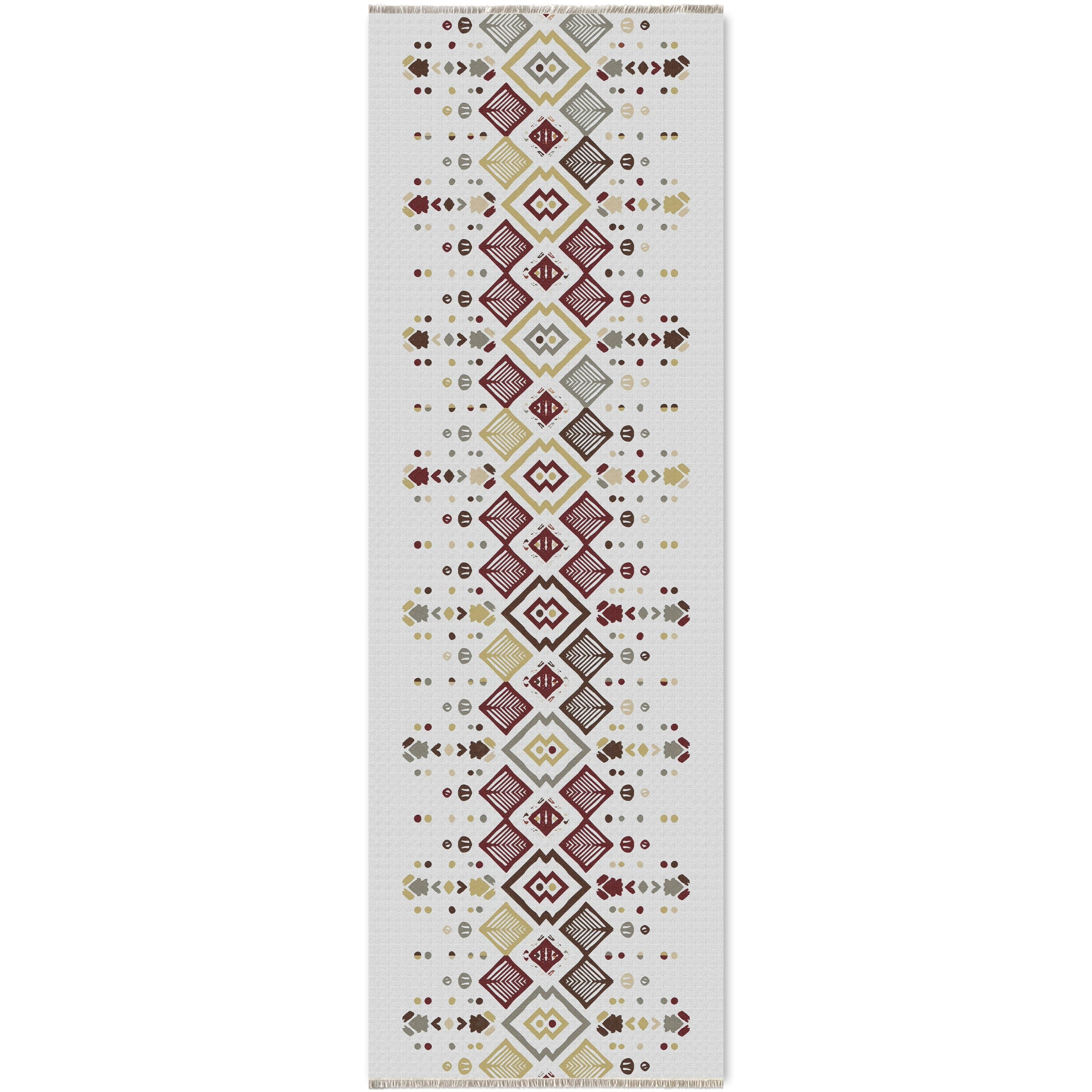 Netline Home Yellow Gold Ethnic Machine Washable Chenille Rug Design 390-02 - Gallery Image 6 - Netline Home