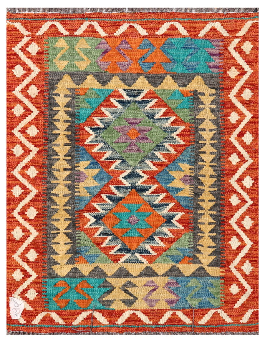 Maimana Afghanistan Kilim Rug - 100 x 77 cm