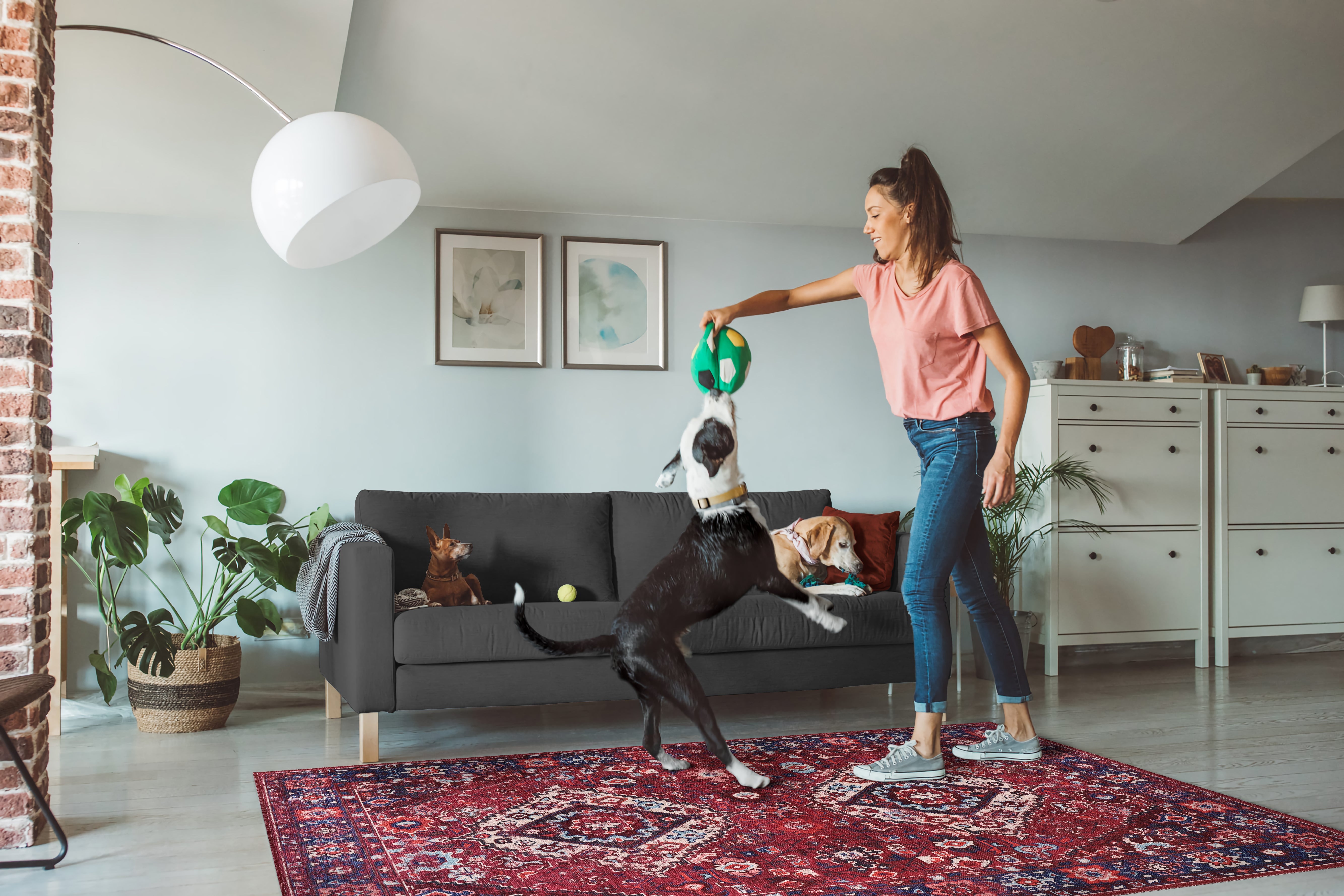 Netline Home Rugs Depot Geometric Black & White Patchwork Washable Rug Design 1307