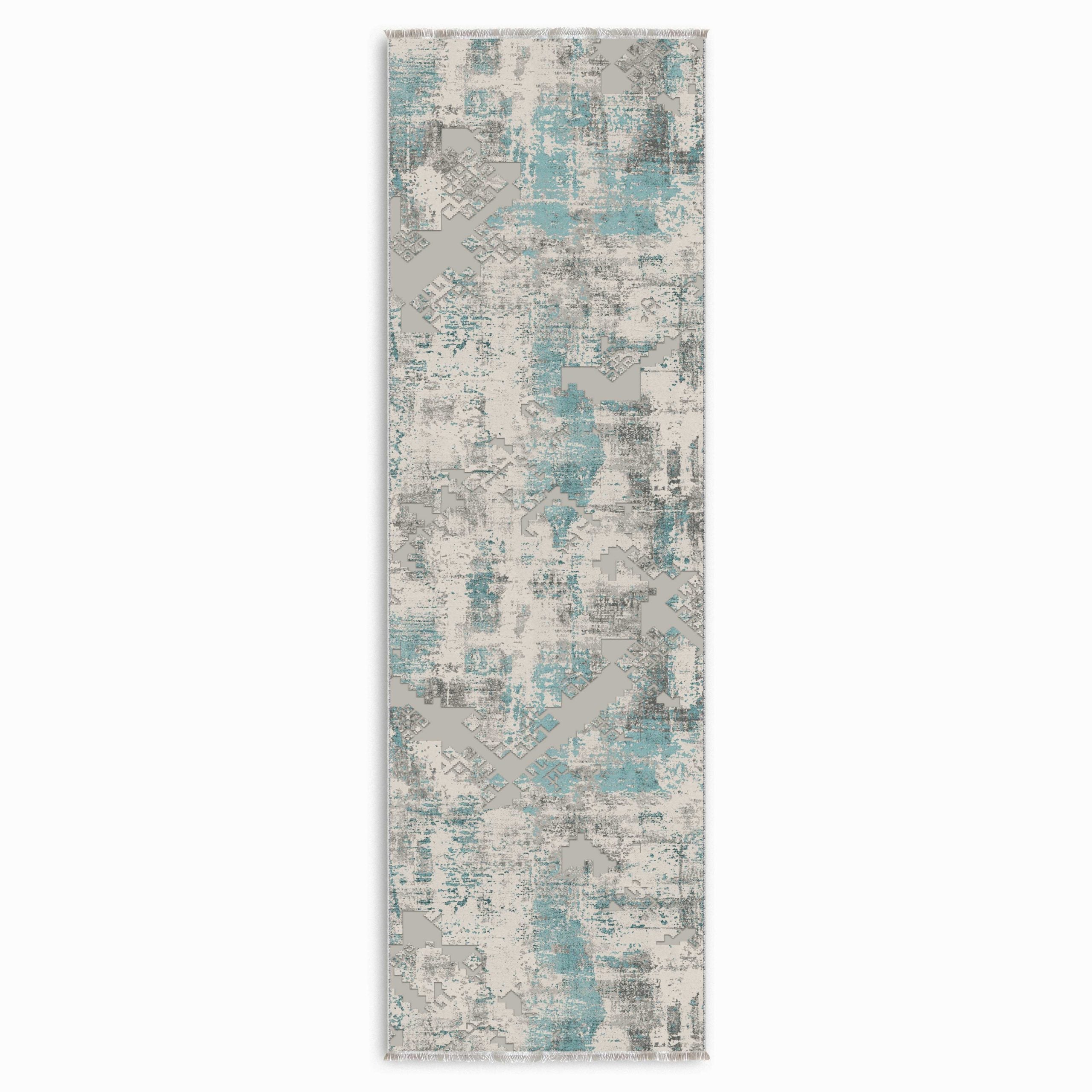 Netline Home Blue Navy Ethnic Classic Kitchen Machine Washable Chenille Rug Design 491 - Gallery Image 7 - Netline Home