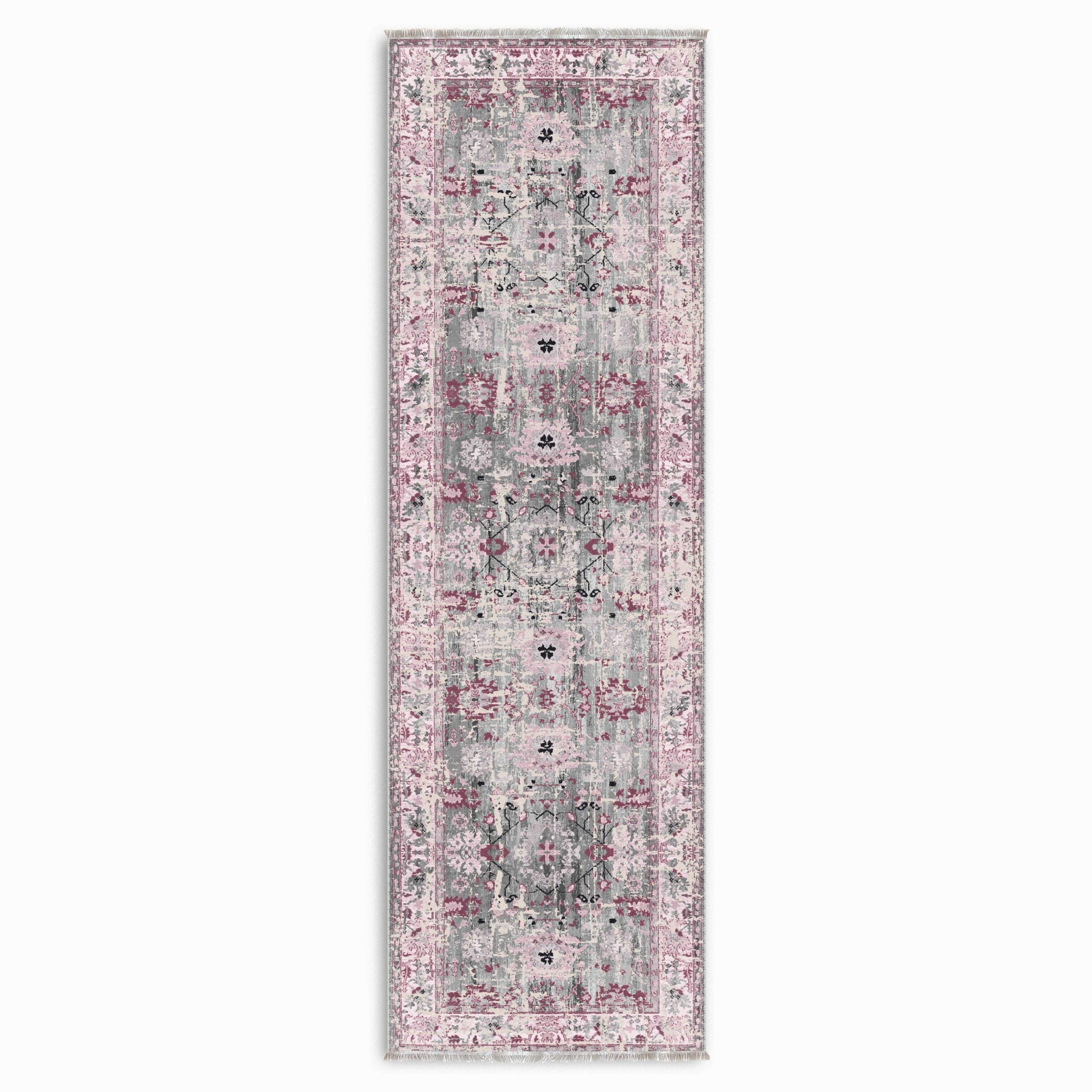 Netline Home Pink Fuchsia Ethnic Classic Vintage Machine Washable Chenille Rug Design 2220-02 - Gallery Image 6 - Netline Home