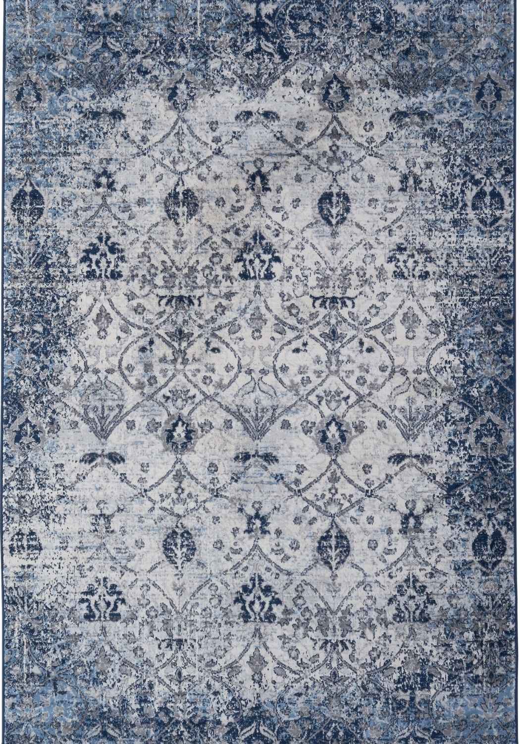 Montana Vintage Navy Rug by The Rugs, 4030 style, showcasing intricate patterns in deep navy tones on a woven rug surface.