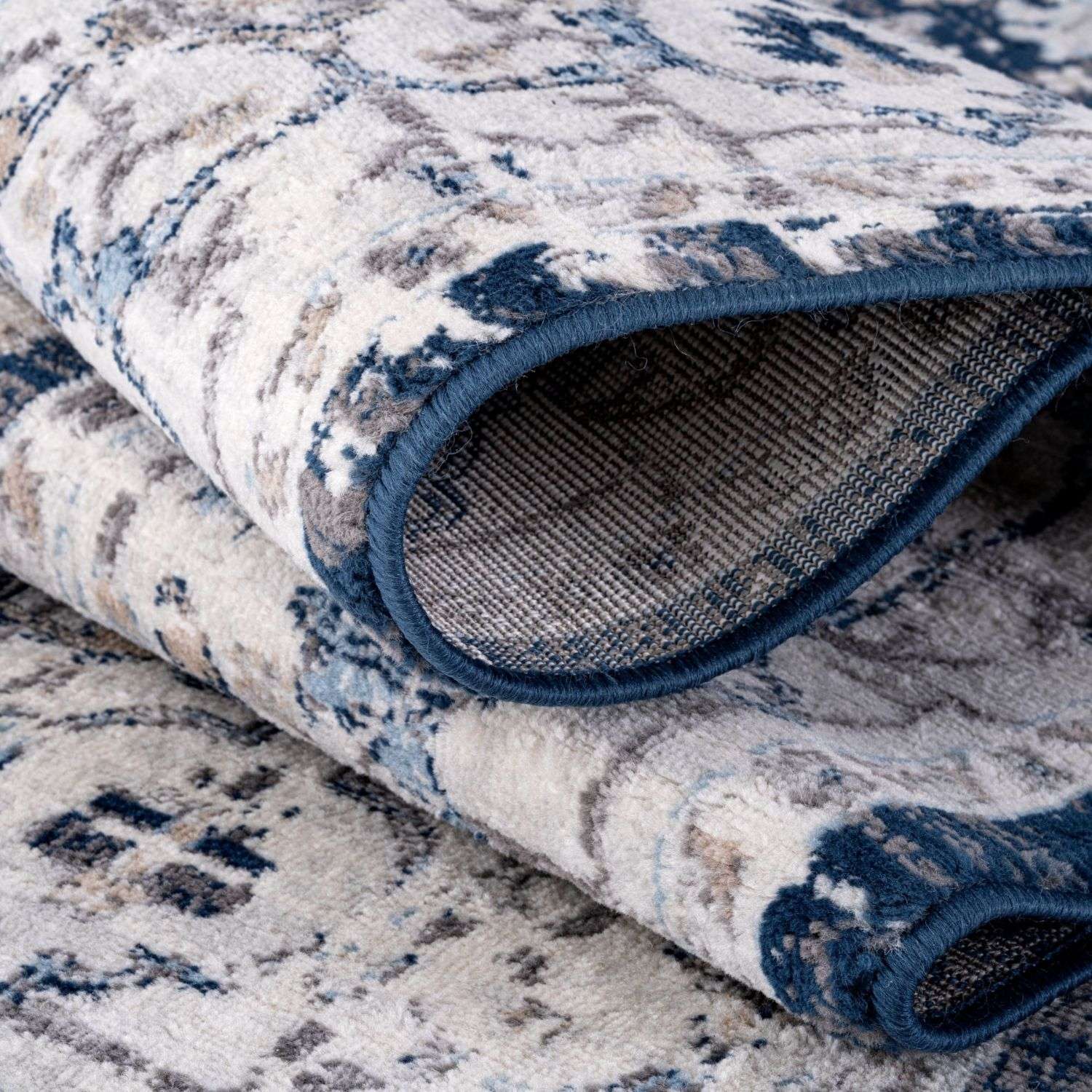 Vintage Montana Navy Rug by The Rugs, 4040 series, featuring intricate patterns and rich navy color in a classic rug design.