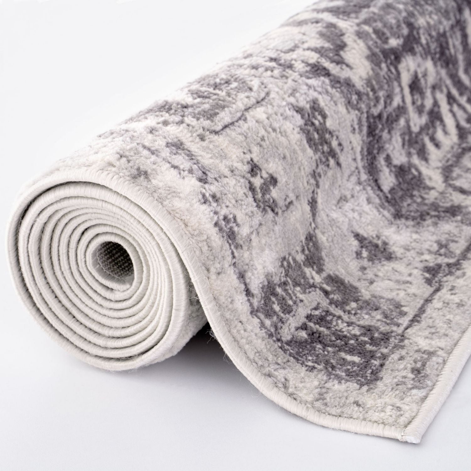 Montana Vintage Grey Rug by The Rugs, 4060 model, featuring intricate patterns and a soft, vintage grey appearance.