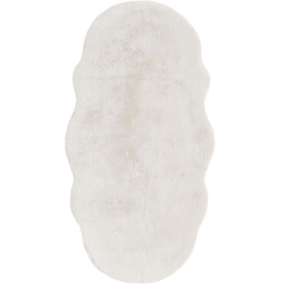 Luxury White Faux Fur Rug