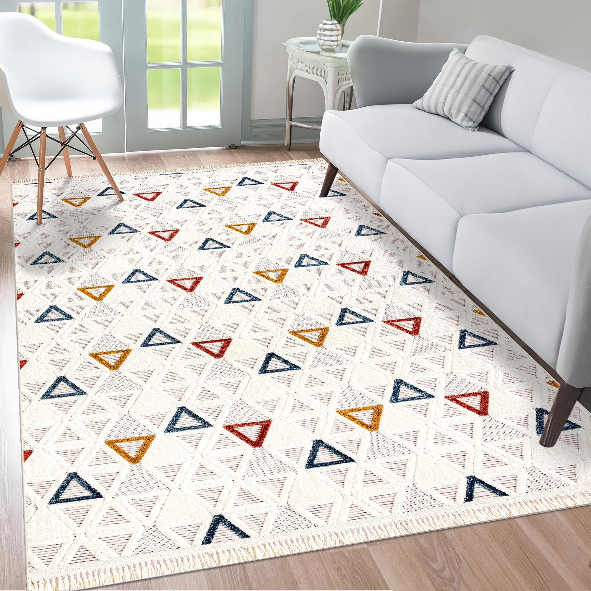 Netline Home RUGS DEPOT Area Rug for Living Room, Bedroom & Hallway – Soft & Durable Low Pile Area Rugs – Bohemian, Aztec & Boho Style – Pet & Kid-Friendly, Ideal for High-Traffic Areas (Copy)