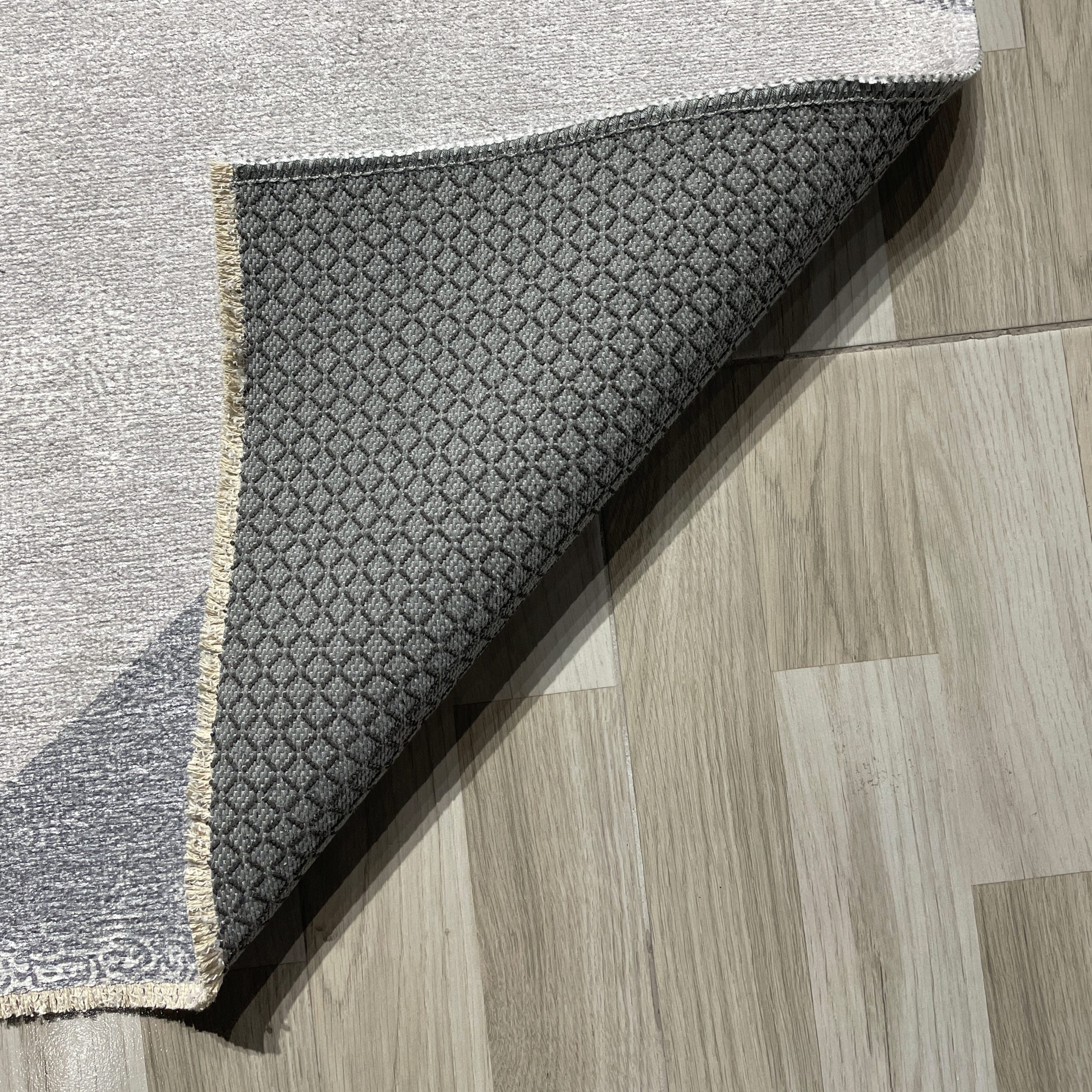 Netline Home Gray Silver Black Anthracite Geometric Modern Machine Washable Chenille Rug Design NH7073 - Gallery Image 3 - Netline Home