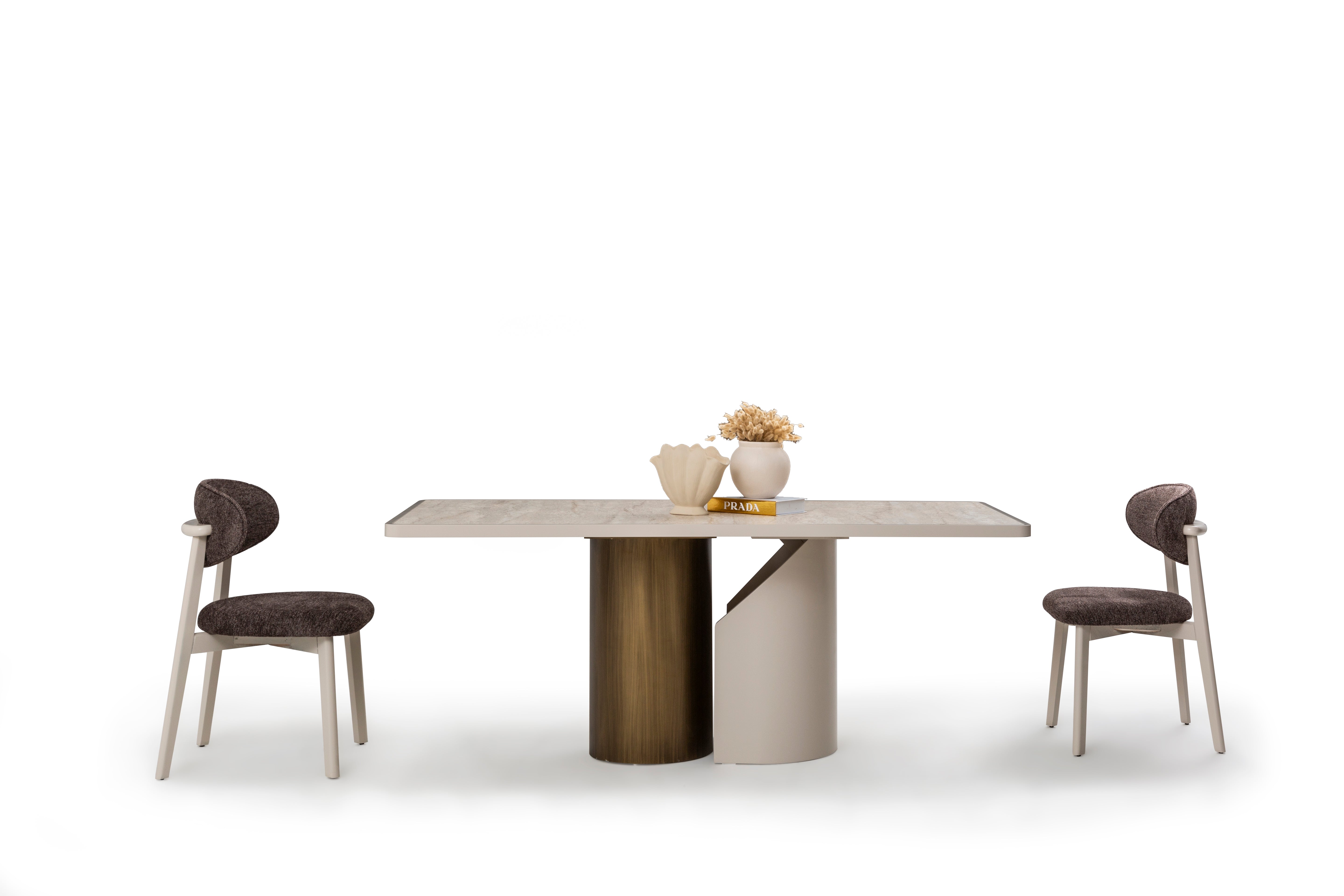 Modern Barcelona dining table by Netline Home Interior with sleek wooden surface and sturdy legs for contemporary dining spaces.