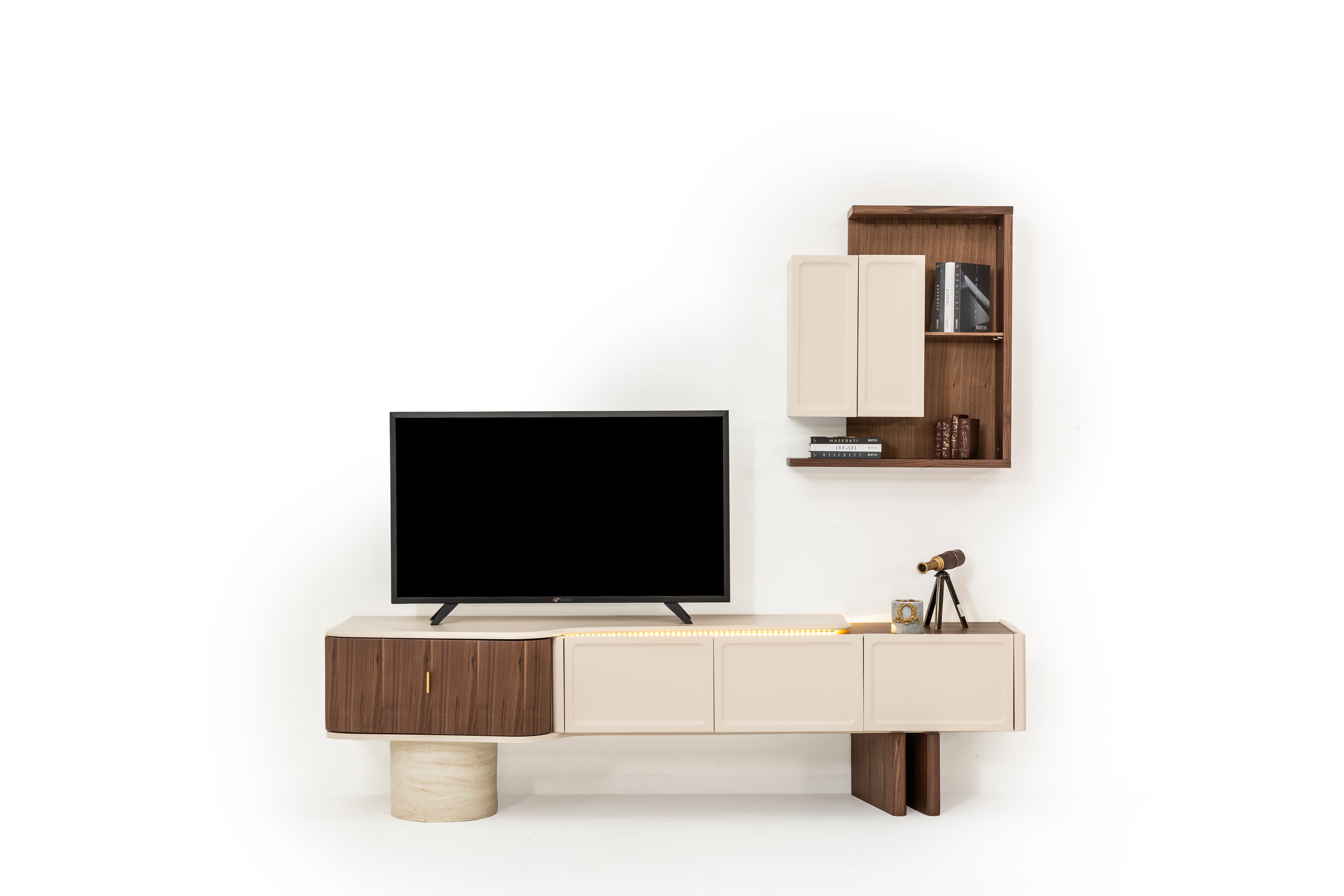 Contemporary Netline Home Interior Rolex TV unit with sleek storage compartments and modern design for media organization.