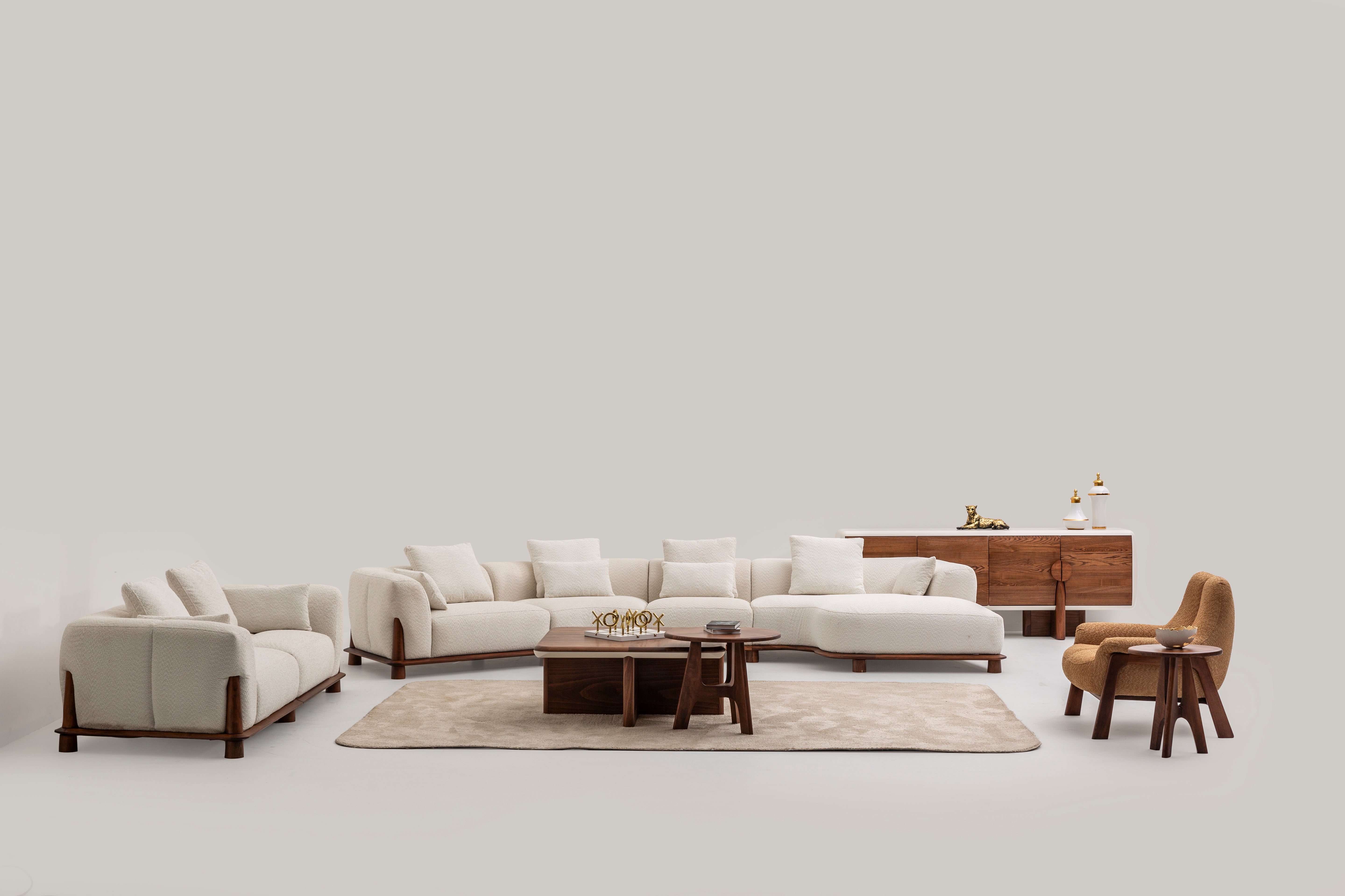 Modern Corvette Corner Set Sofa by Netline Home Interior featuring plush cushions and sleek design for contemporary living rooms.