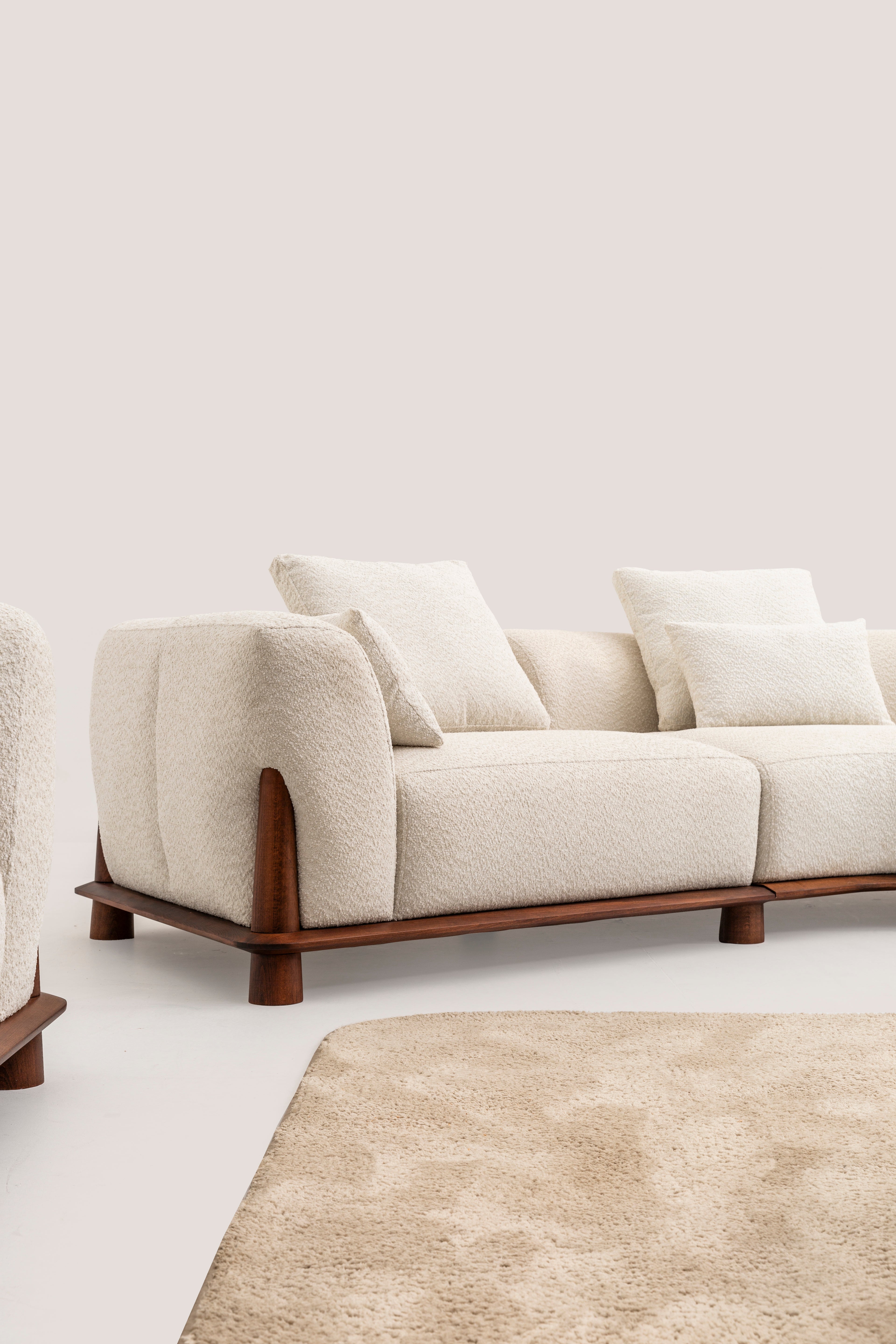 Modern Corvette Corner Set Sofa by Netline Home Interior, featuring plush cushions and sleek design in a contemporary living room setting.