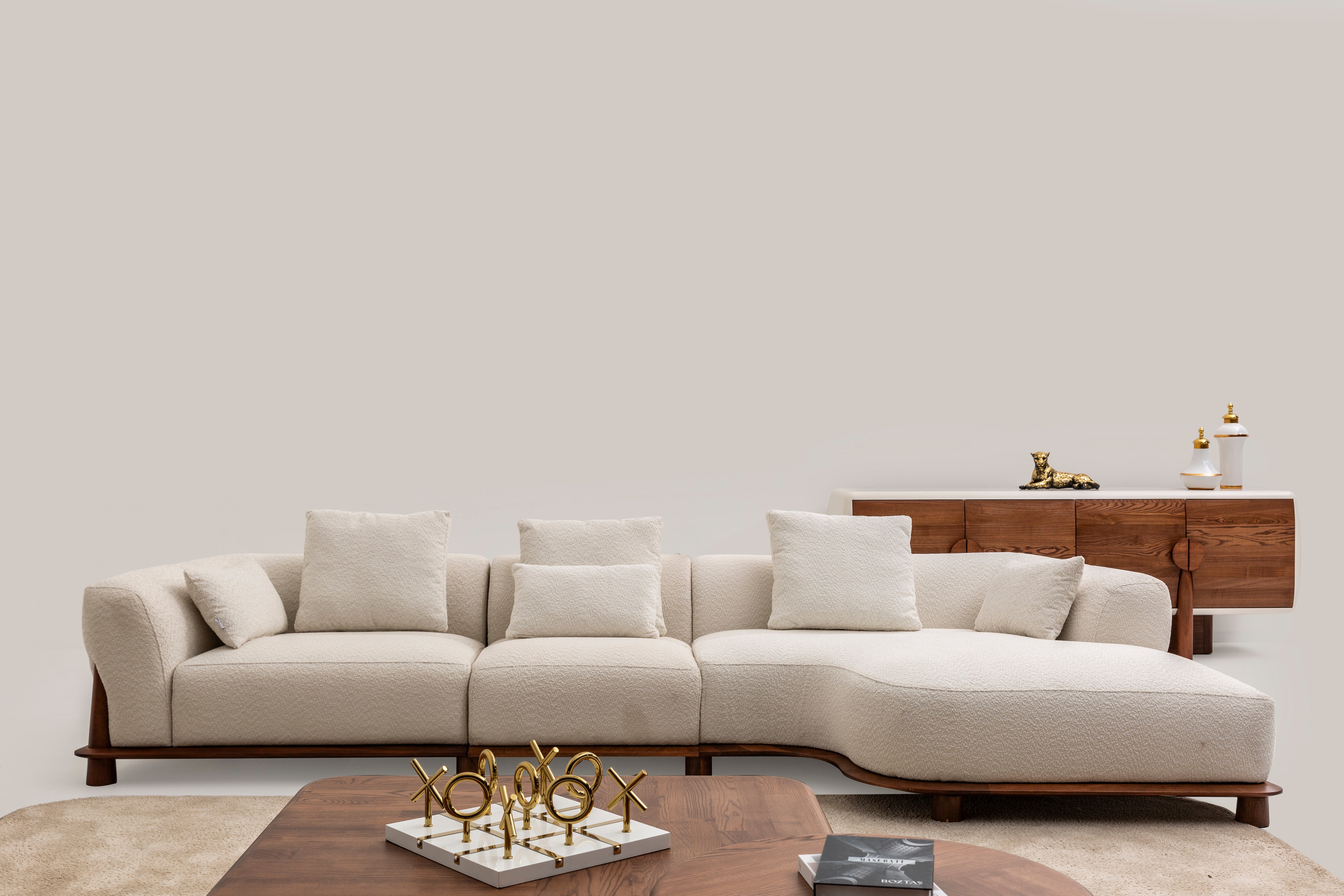 Modern Corvette Corner Set Sofa by Netline Home Interior featuring plush cushions and a sleek, contemporary design for living rooms.