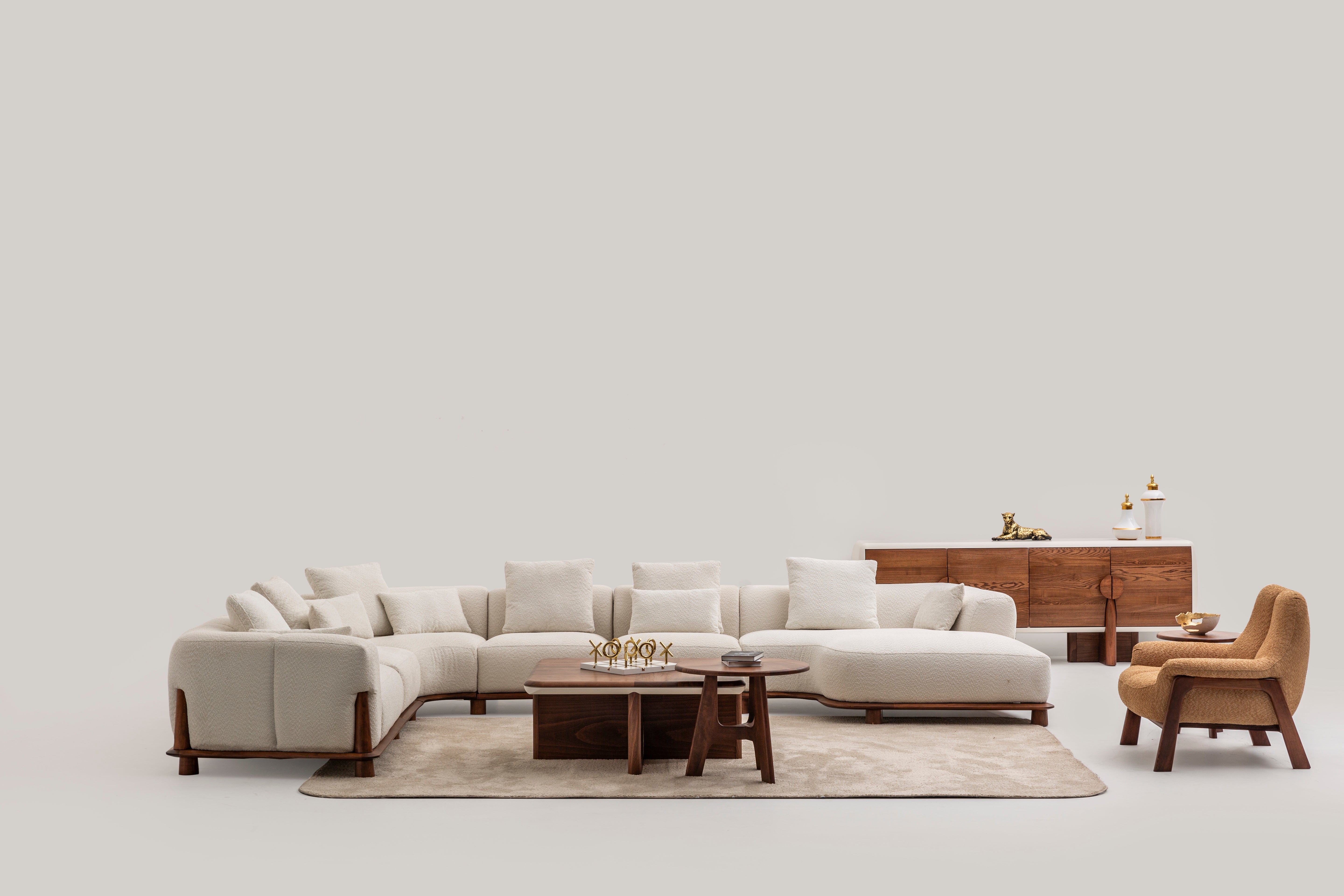 Modern Corvette Corner Set Sofa by Netline Home Interior featuring sleek design and plush cushions in a contemporary living room setting.