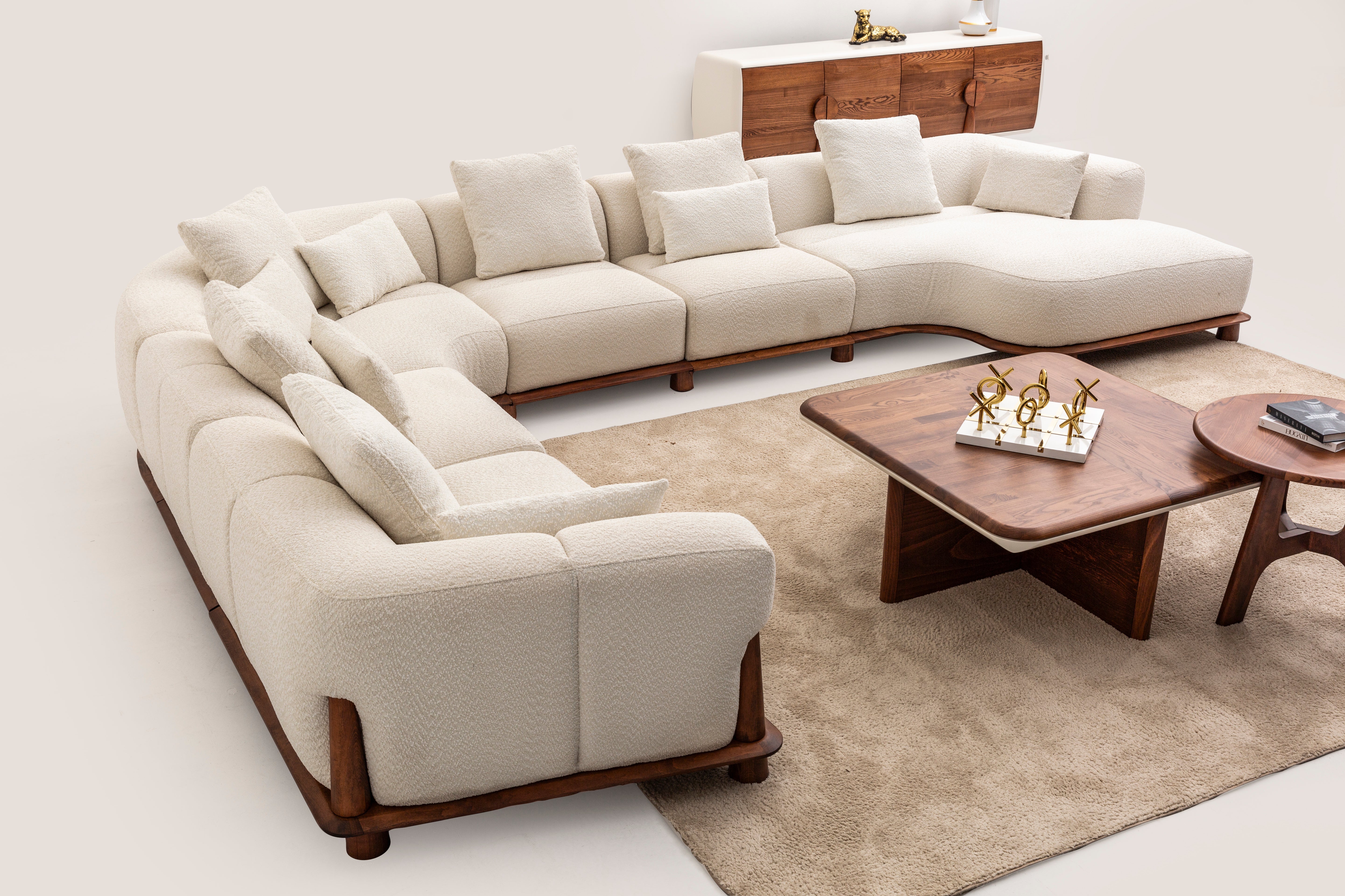 Modern Corvette corner set sofa by Netline Home Interior, featuring sleek design and comfortable seating in a contemporary living room.