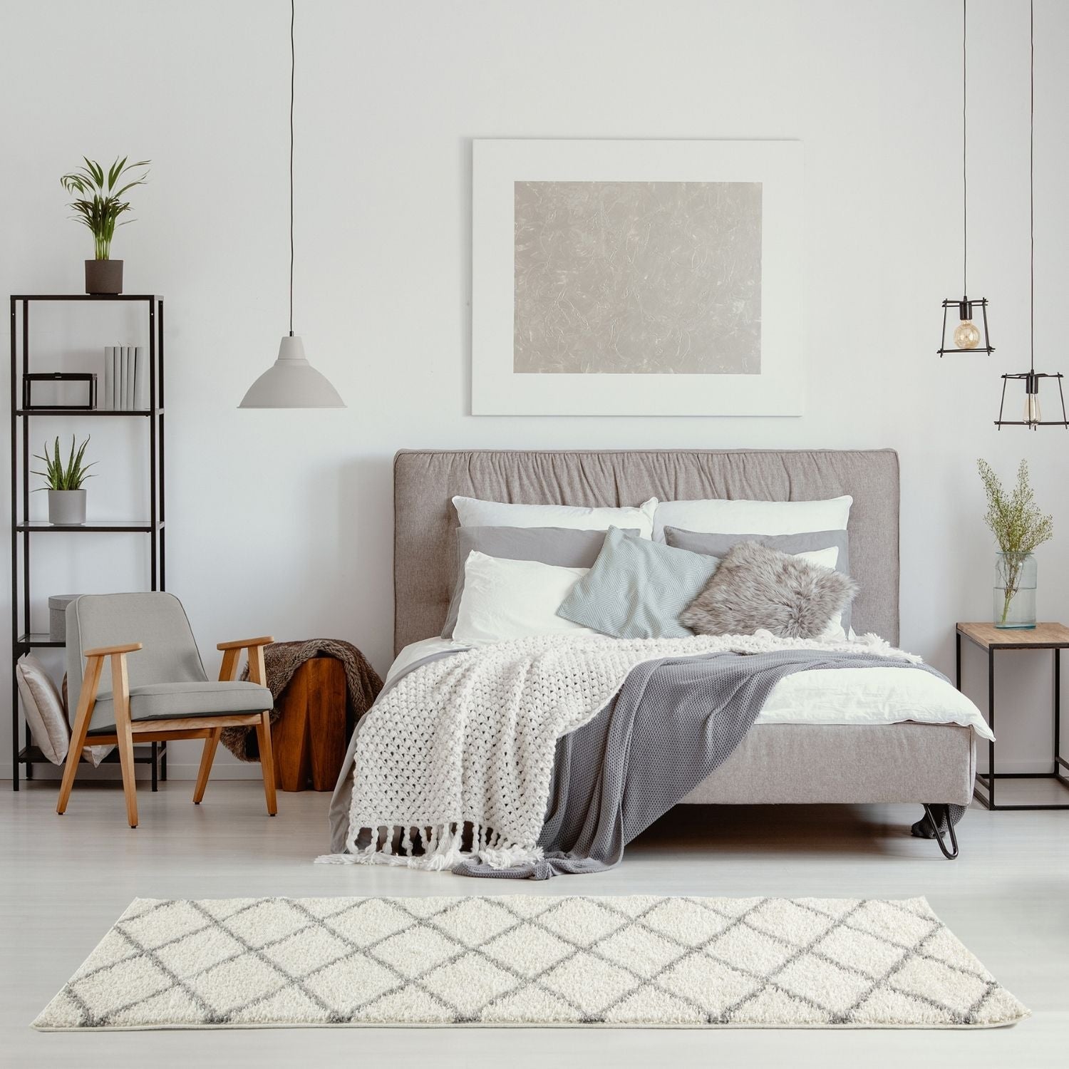 Moroccan Ivory Shaggy Rug | 500