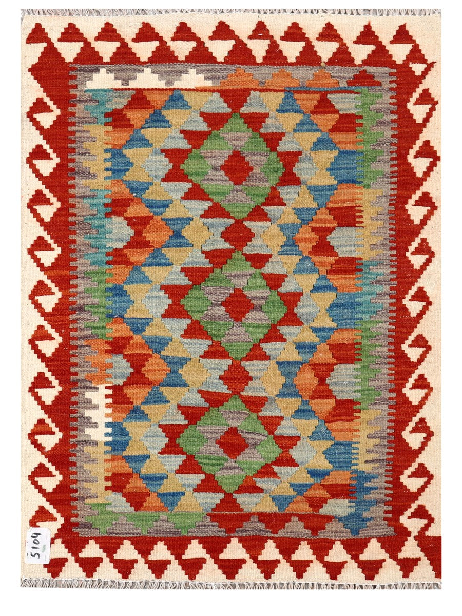 Maimana Afghanistan Kilim Rug - 113 x 82 cm