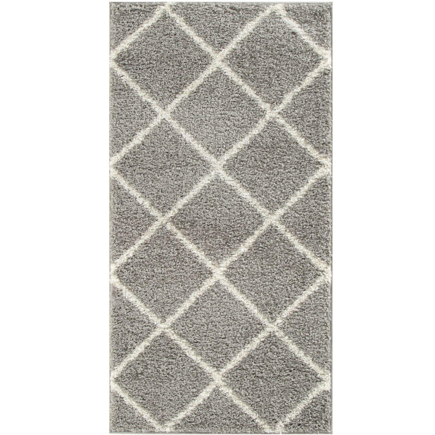 Moroccan Grey Shaggy Rug | 510