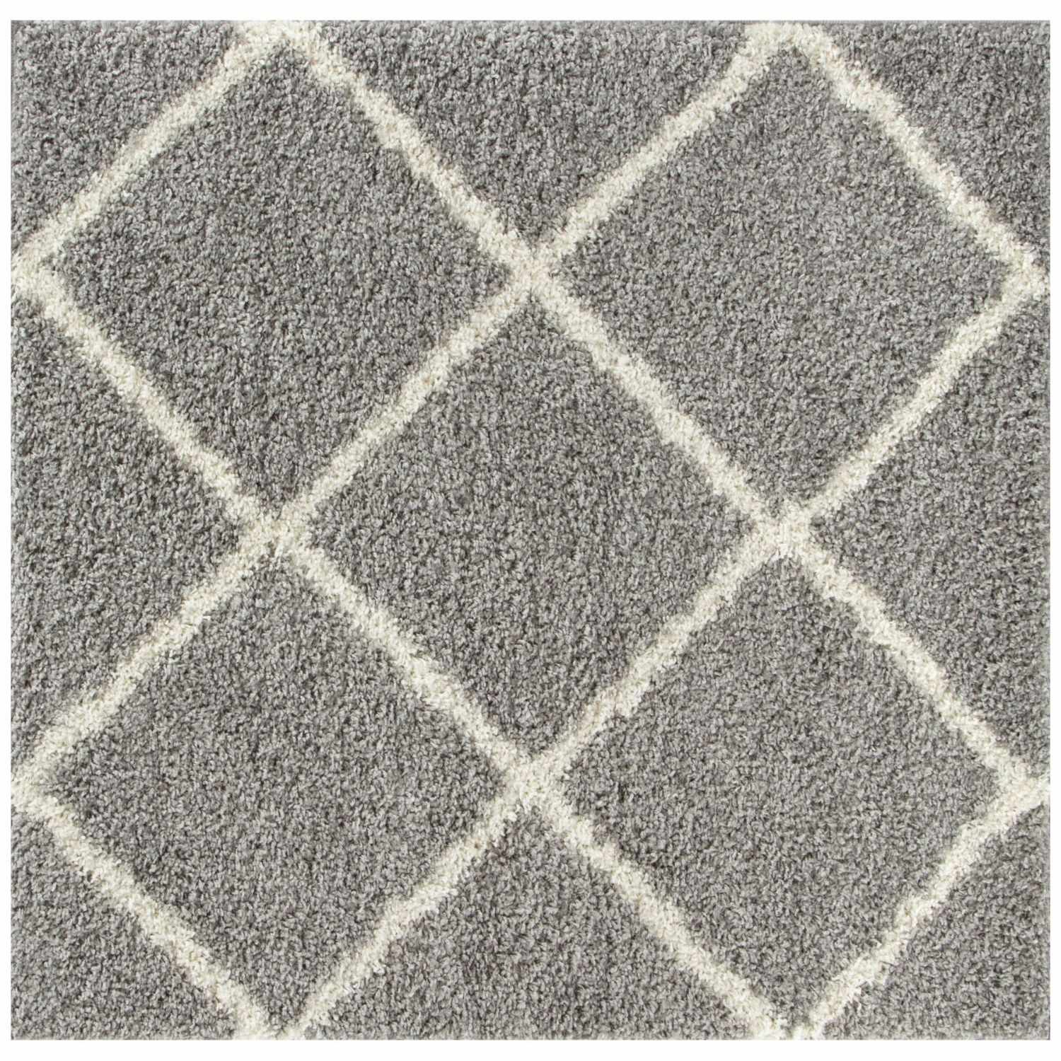 Moroccan Grey Shaggy Rug | 510