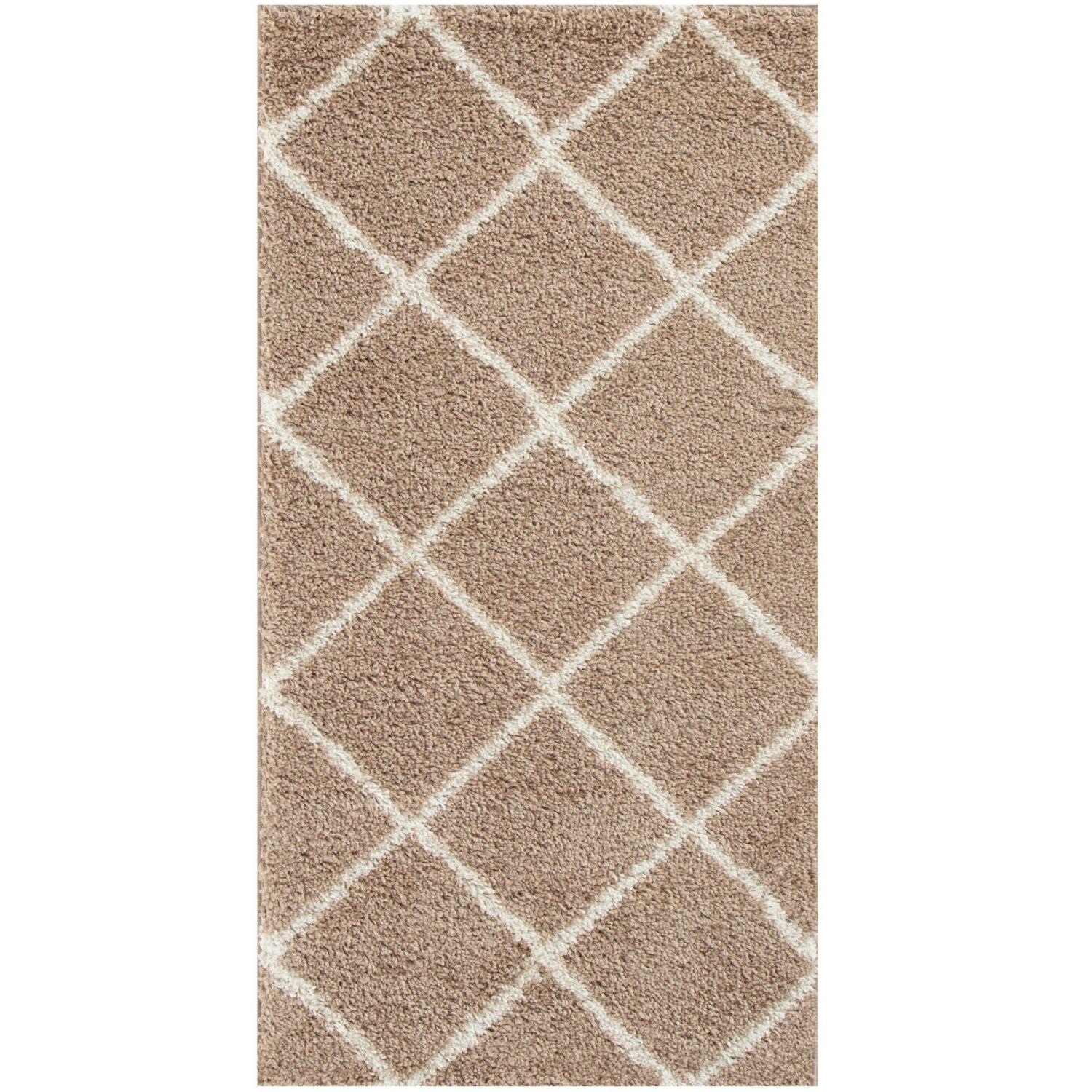 Moroccan Beige Shaggy Rug | 520