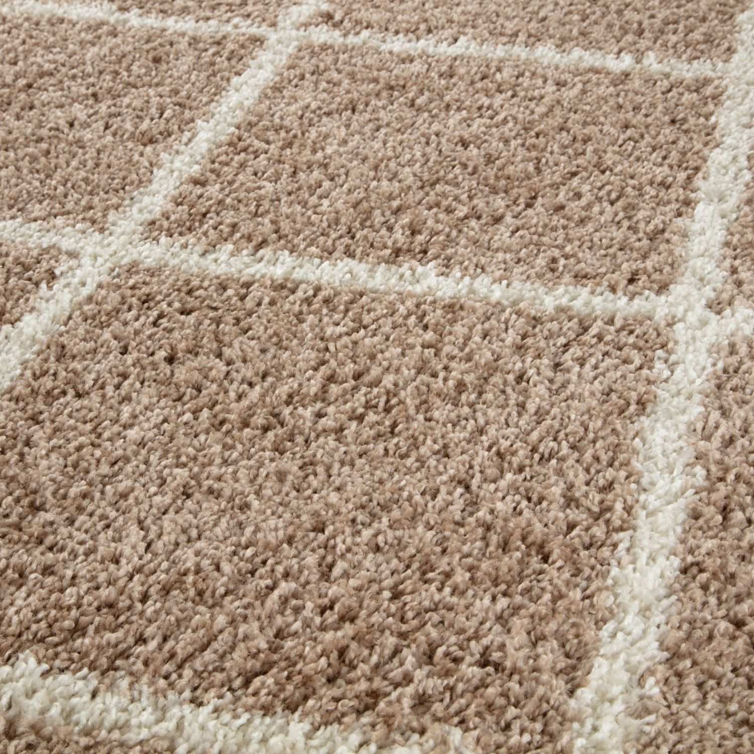 Moroccan Beige Shaggy Rug | 520