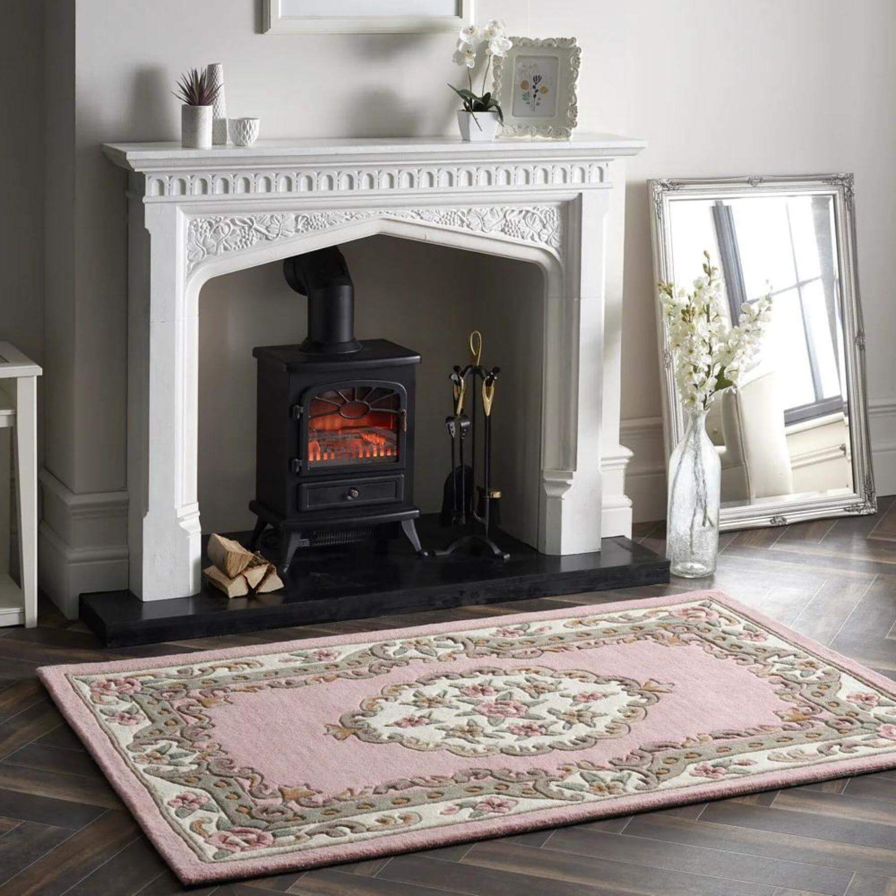 Shensi Pink Medallion Rug