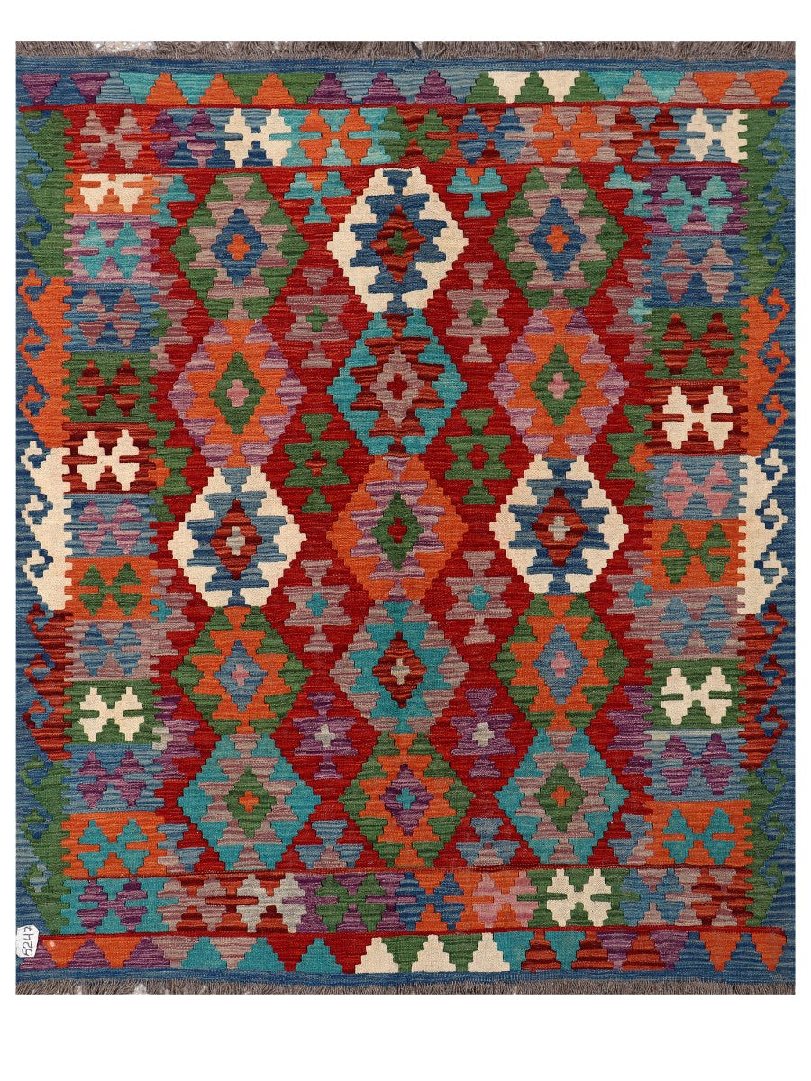 Maimana Afghanistan Kilim Rug - 192 x157 cm