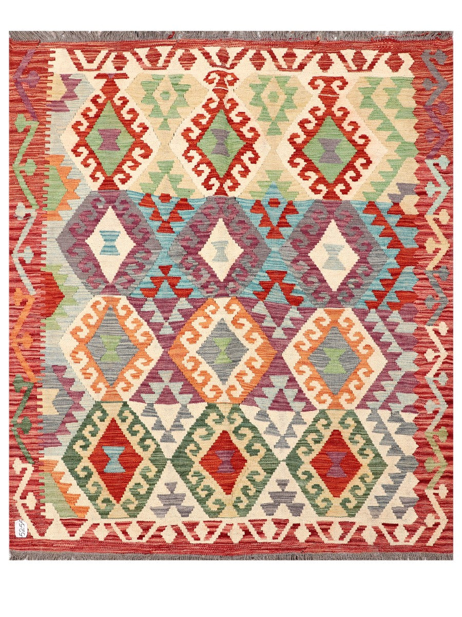 Maimana Afghanistan Kilim Rug - 182 x158 cm