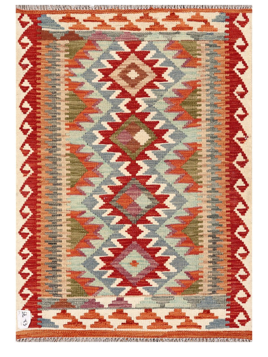 Maimana Afghanistan Kilim Rug - 117 x 82 cm