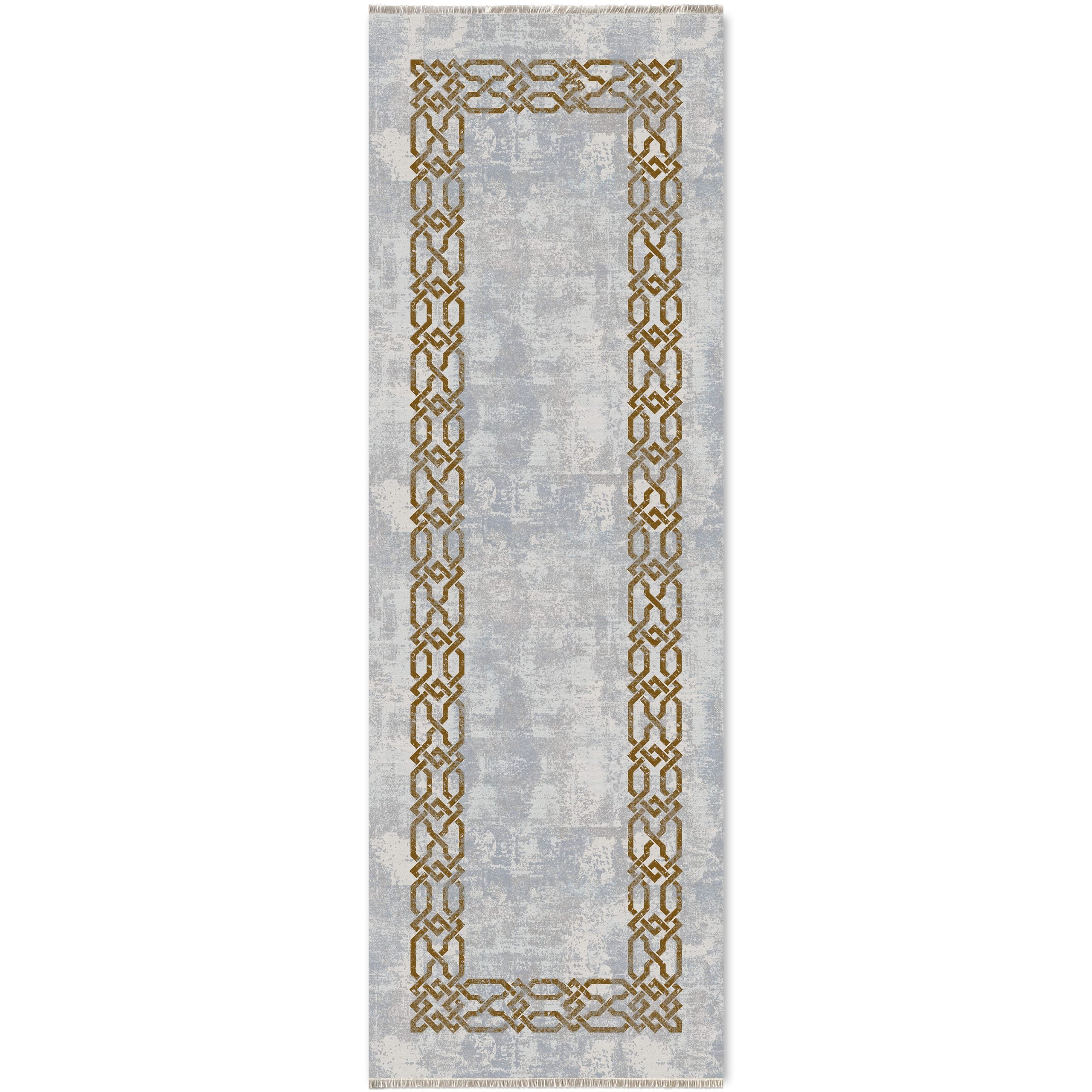 Netline Home Gray Silver Modern Machine Washable Chenille Rug Design 532-01 - Gallery Image 6 - Netline Home