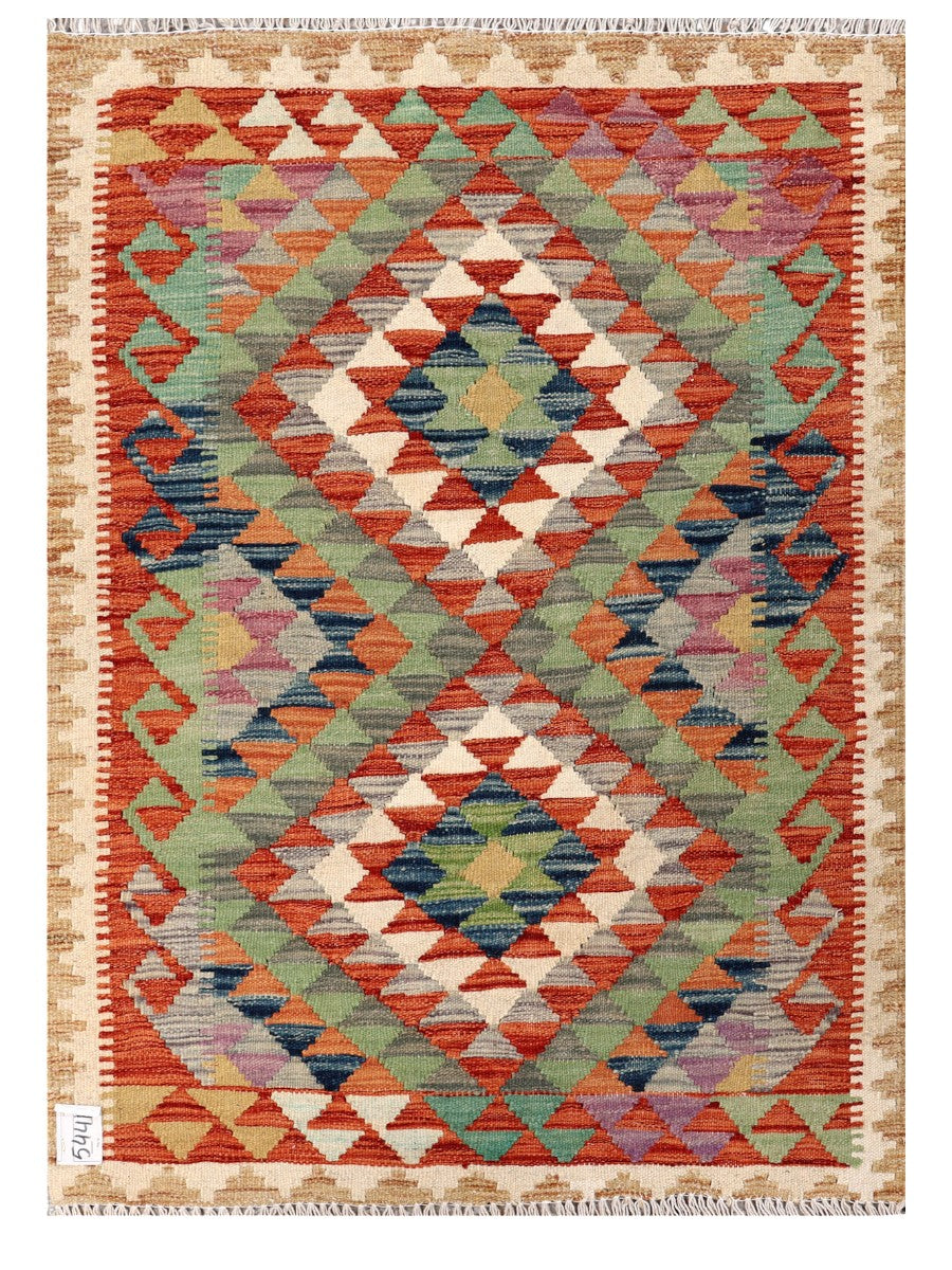Maimana Afghanistan Kilim Rug - 120 x 86 cm