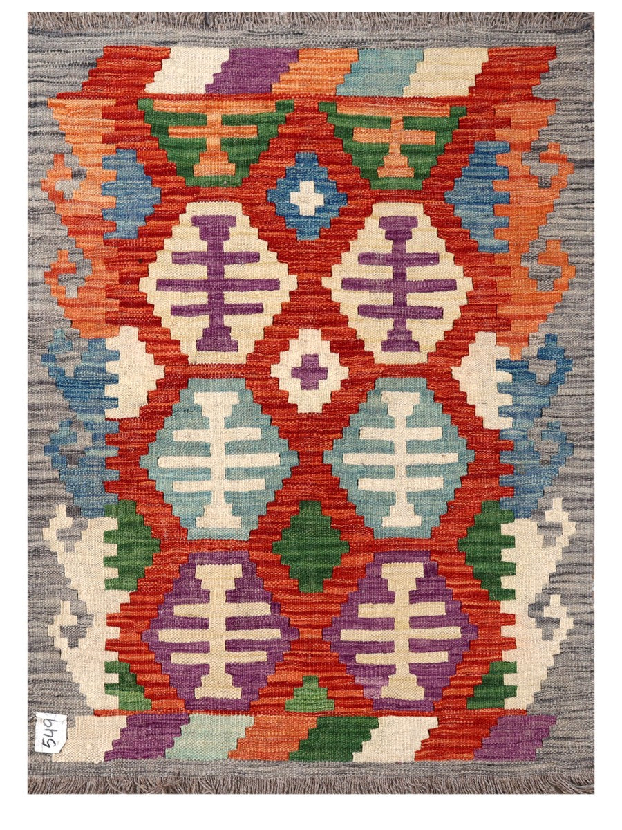 Maimana Afghanistan Kilim Rug - 113 x 82 cm