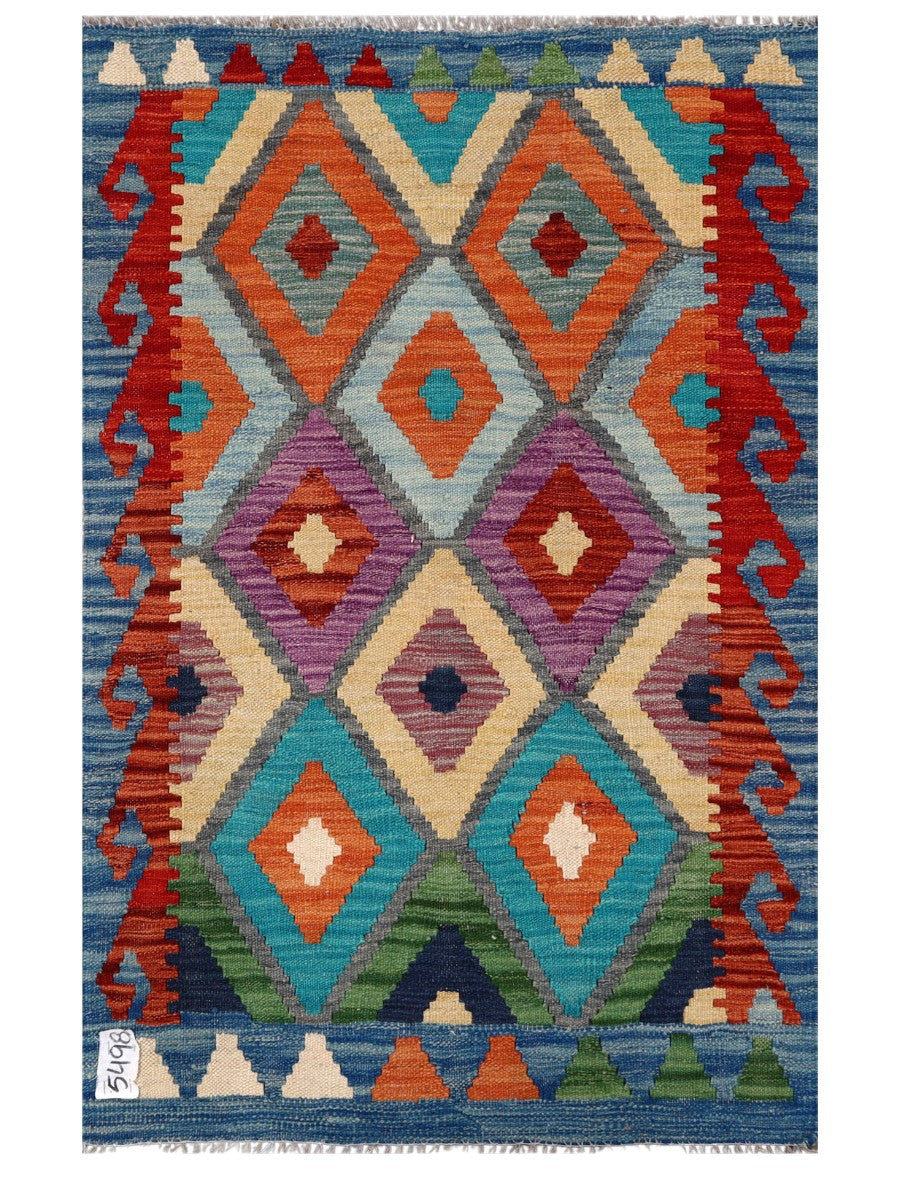 Maimana Afghanistan Kilim Rug - 116 x 75 cm