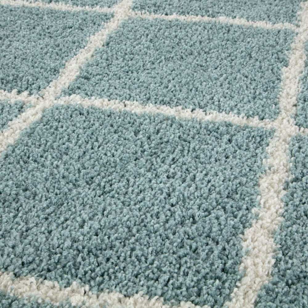 Moroccan Duck Egg Blue Shaggy Rug – 550