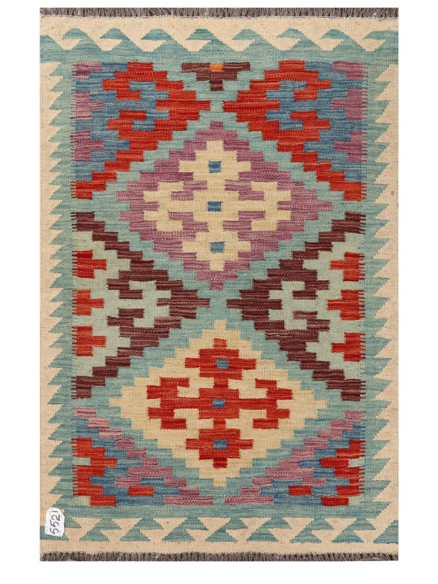 Maimana Afghanistan Kilim Rug - 122 x 79 cm