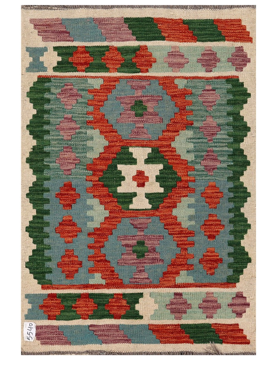 Maimana Afghanistan Kilim Rug - 116 x 78 cm