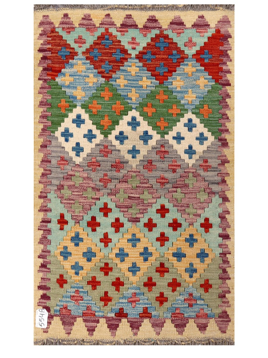 Maimana Afghanistan Kilim Rug - 122 x 72 cm