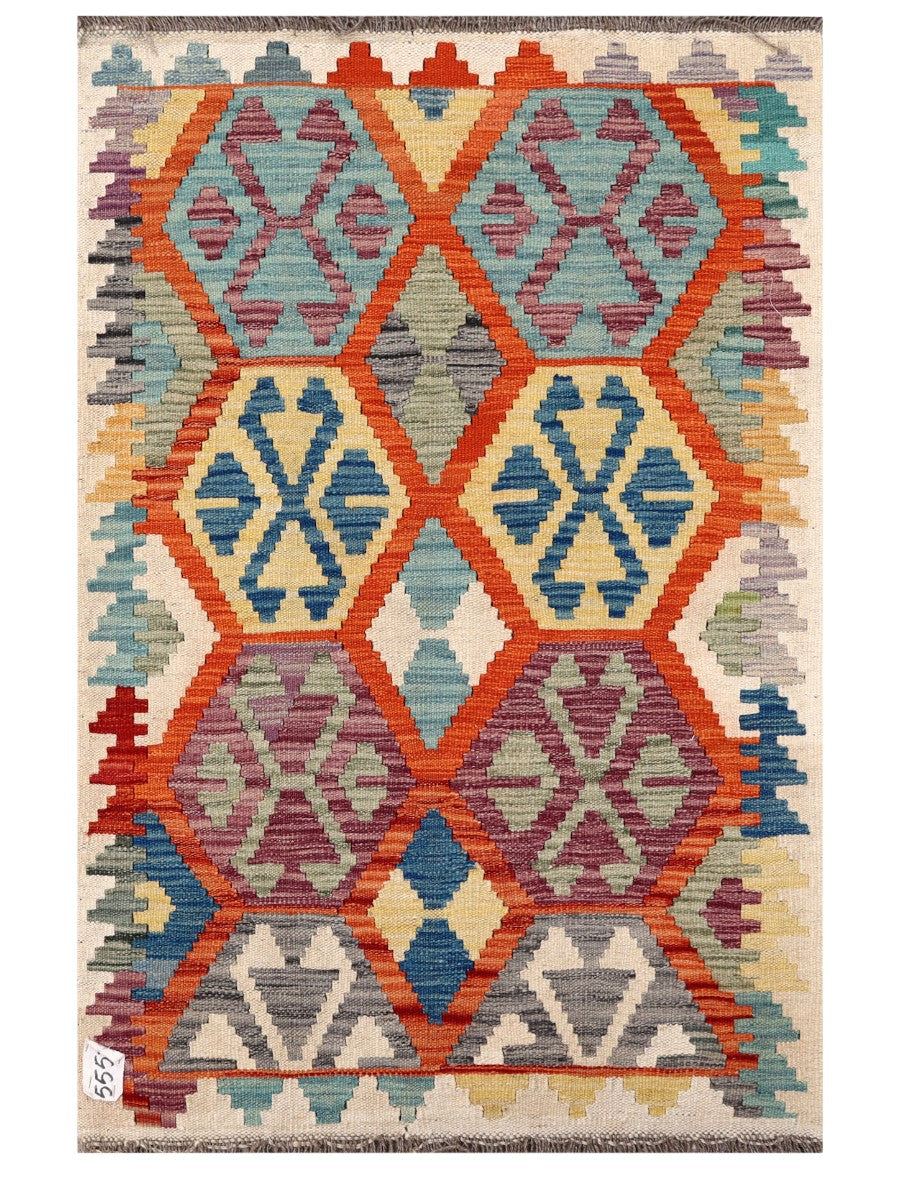 Maimana Afghanistan Kilim Rug - 119 x 78 cm