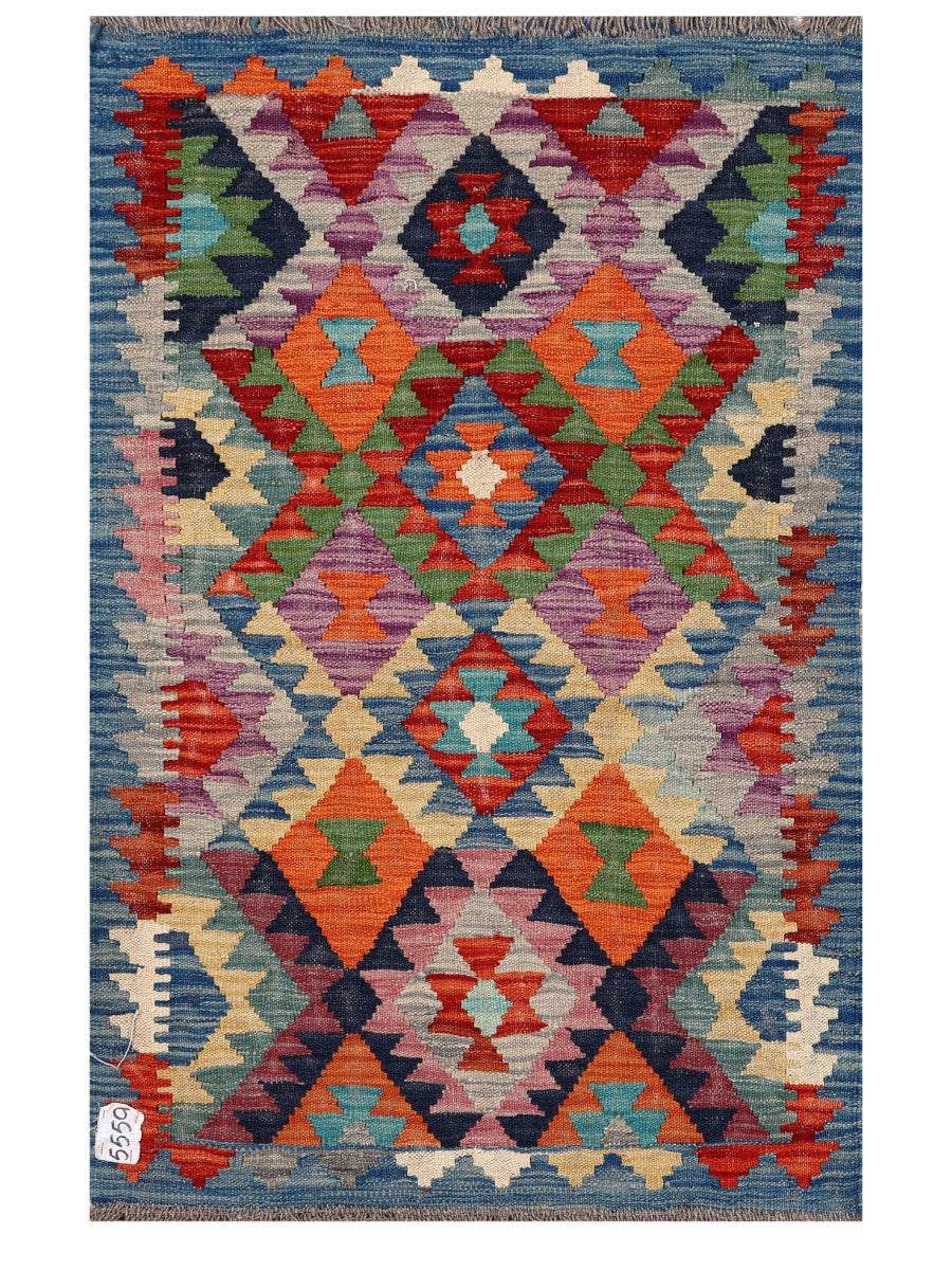 Maimana Afghanistan Kilim Rug - 120 x 77 cm