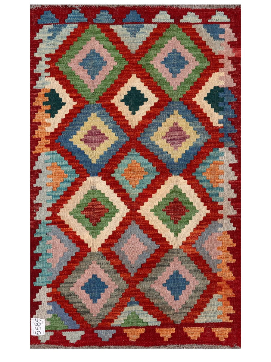 Maimana Afghanistan Kilim Rug - 127 x 78 cm