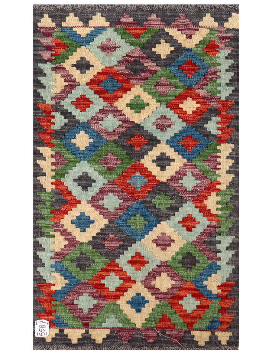 Maimana Afghanistan Kilim Rug - 124 x 74 cm