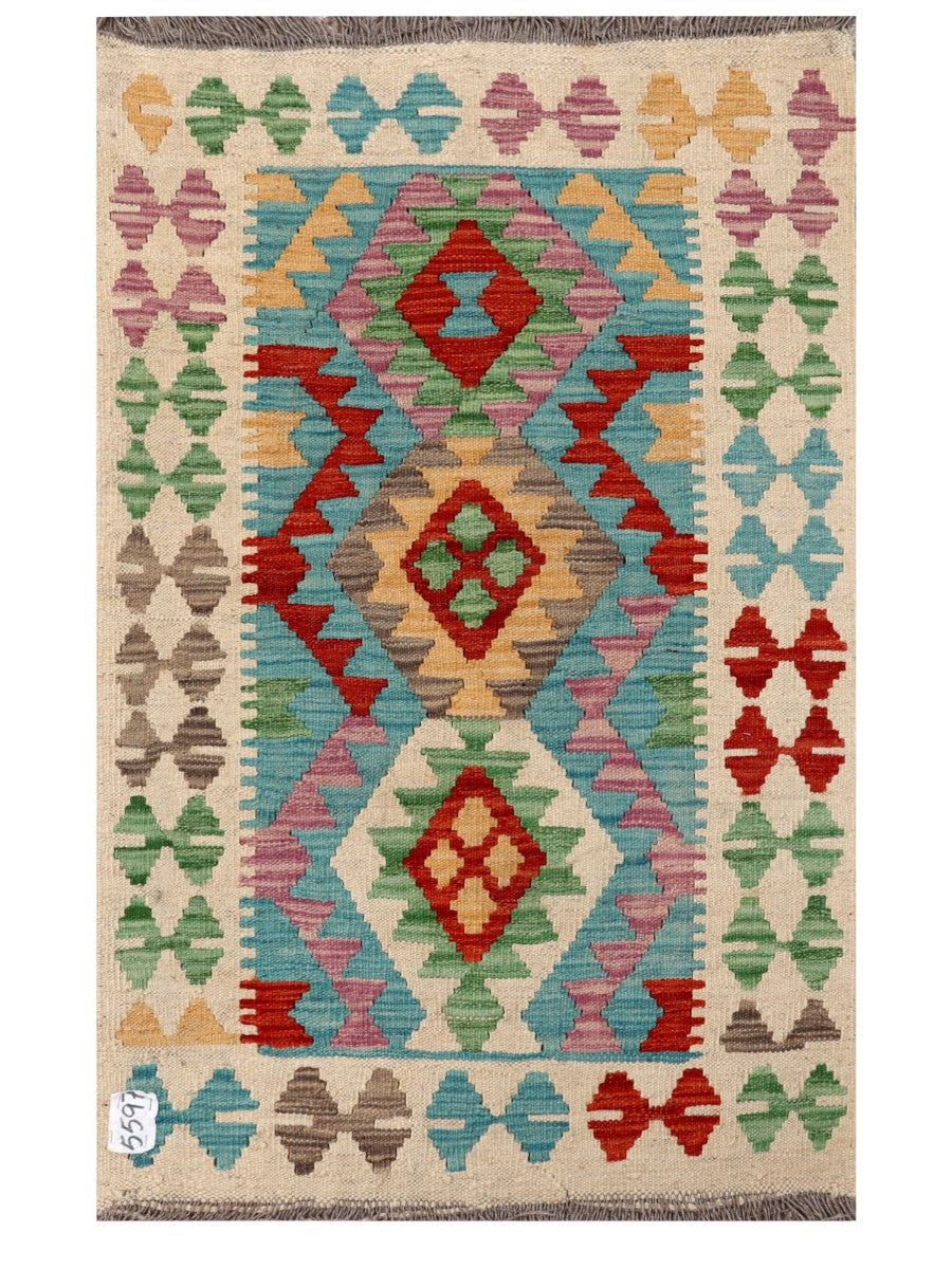 Maimana Afghanistan Kilim Rug - 119 x 75 cm
