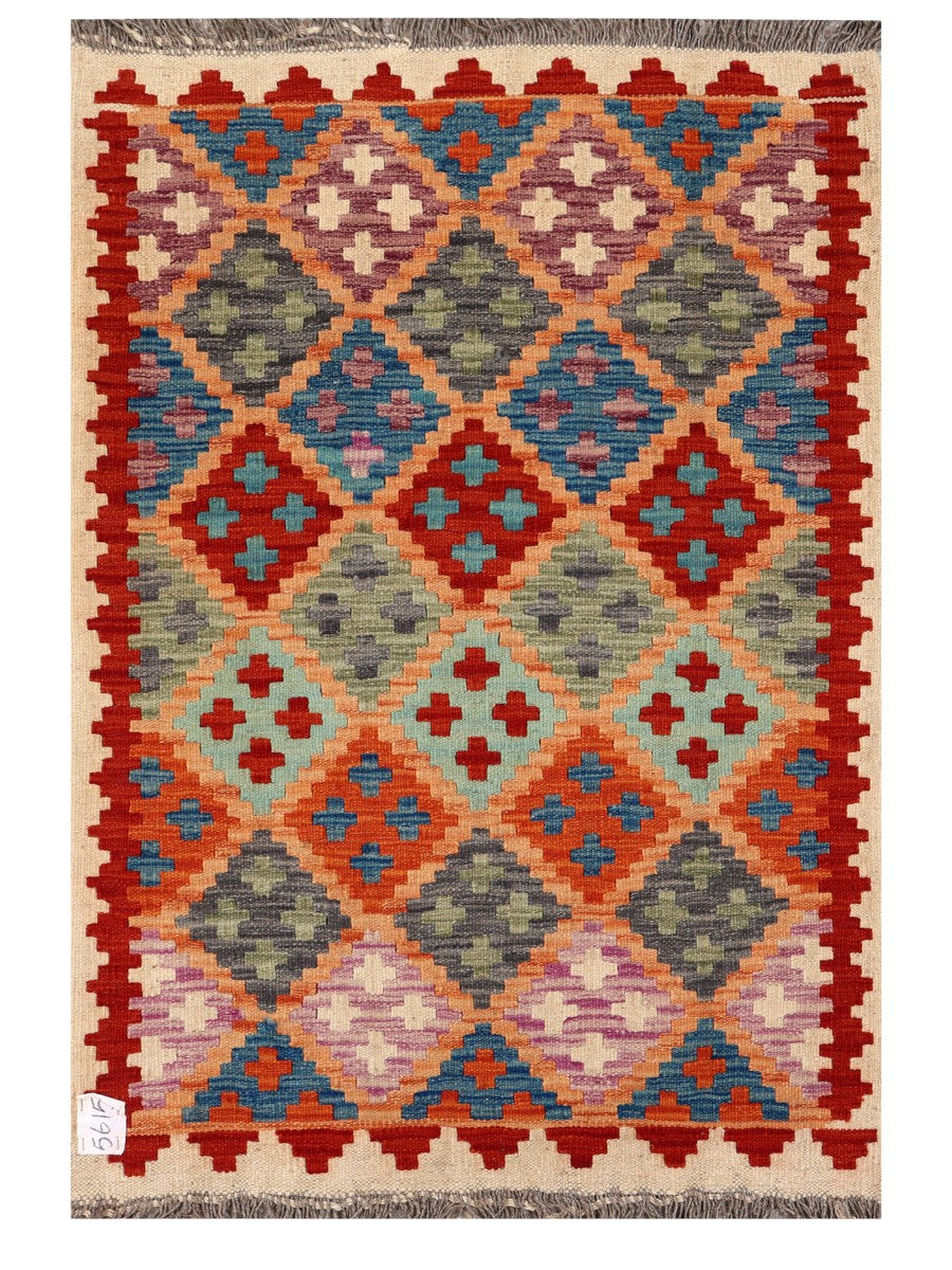 Maimana Afghanistan Kilim Rug - 120 x 81 cm