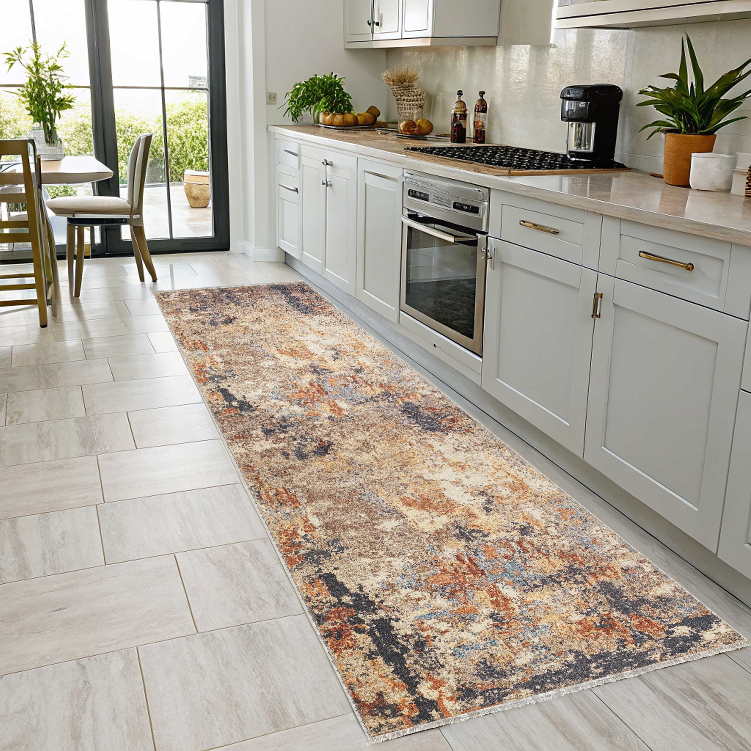 Netline Home Mink Brown Ethnic Classic Vintage Machine Washable Chenille Rug Design NH7157 - Gallery Image 6 - Netline Home