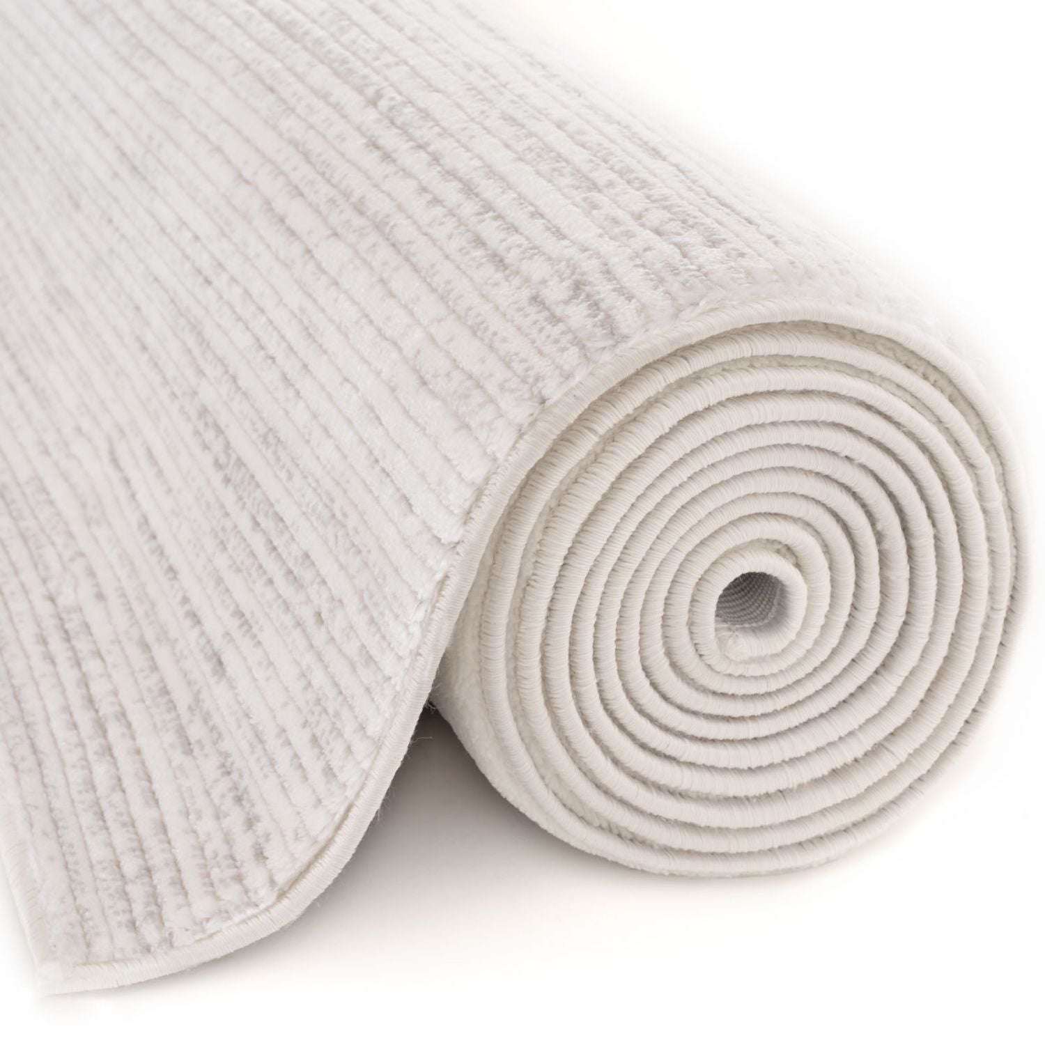 Carmel Cream-Grey Striped Rug | 6010